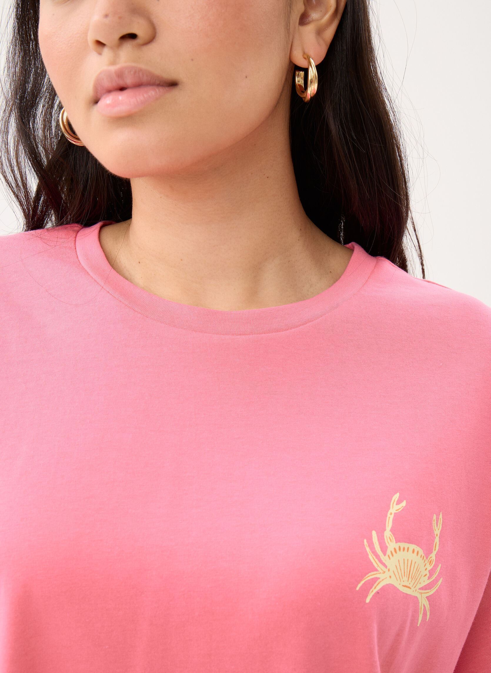 Tee-shirts Pcseloise Ss Tee Jrs Fc Bc femme rose Pieces Tee-shirts Pcseloise Ss Tee Jrs Fc Bc femme rose PINK LEMONADE
