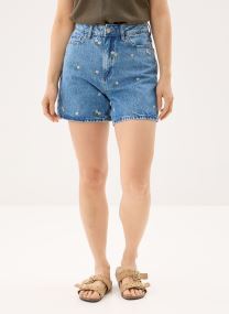 Shorts Pcsky Hw Embroidery Denim Shorts Bc femme bleu Pieces Shorts Pcsky Hw Embroidery Denim Shorts Bc femme bleu Light Blue Denim