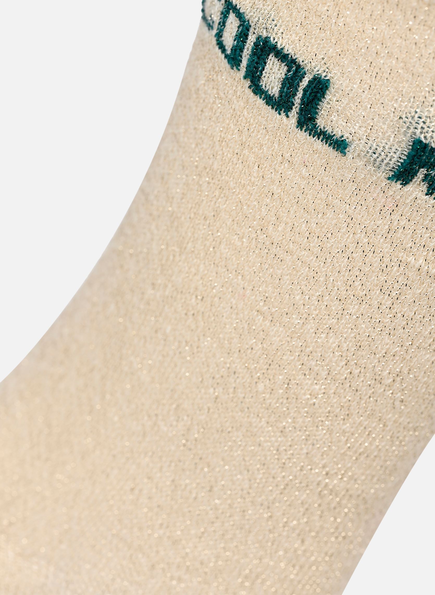 Chaussettes Pcnolia Lurex Socks Fc Bc femme beige Pieces Chaussettes Pcnolia Lurex Socks Fc Bc femme beige Birch Detail:Tone lurex
