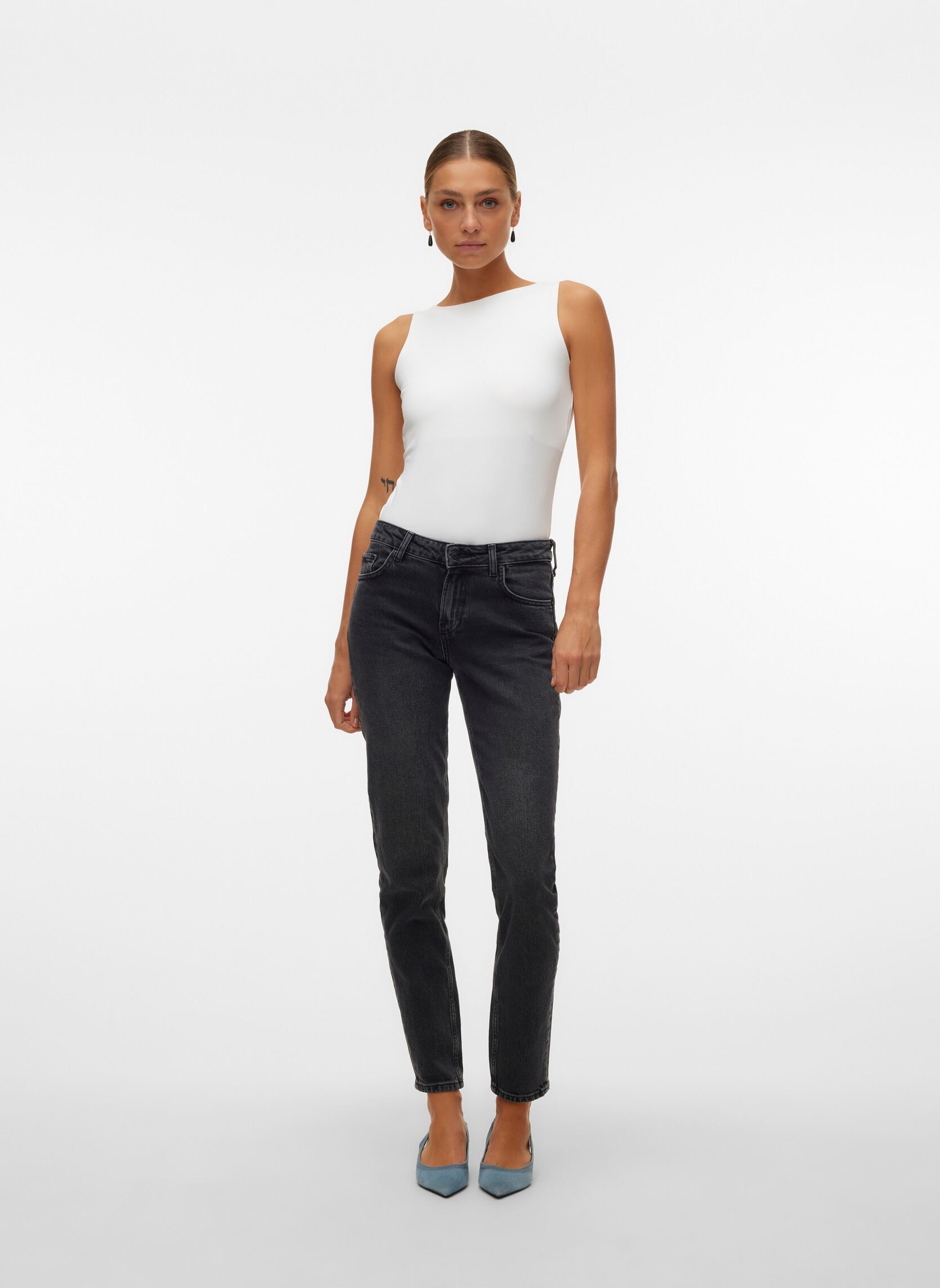 VERO MODA VMMILLION SL Square Top 2-Way Jrs Noos, Asfalto, S