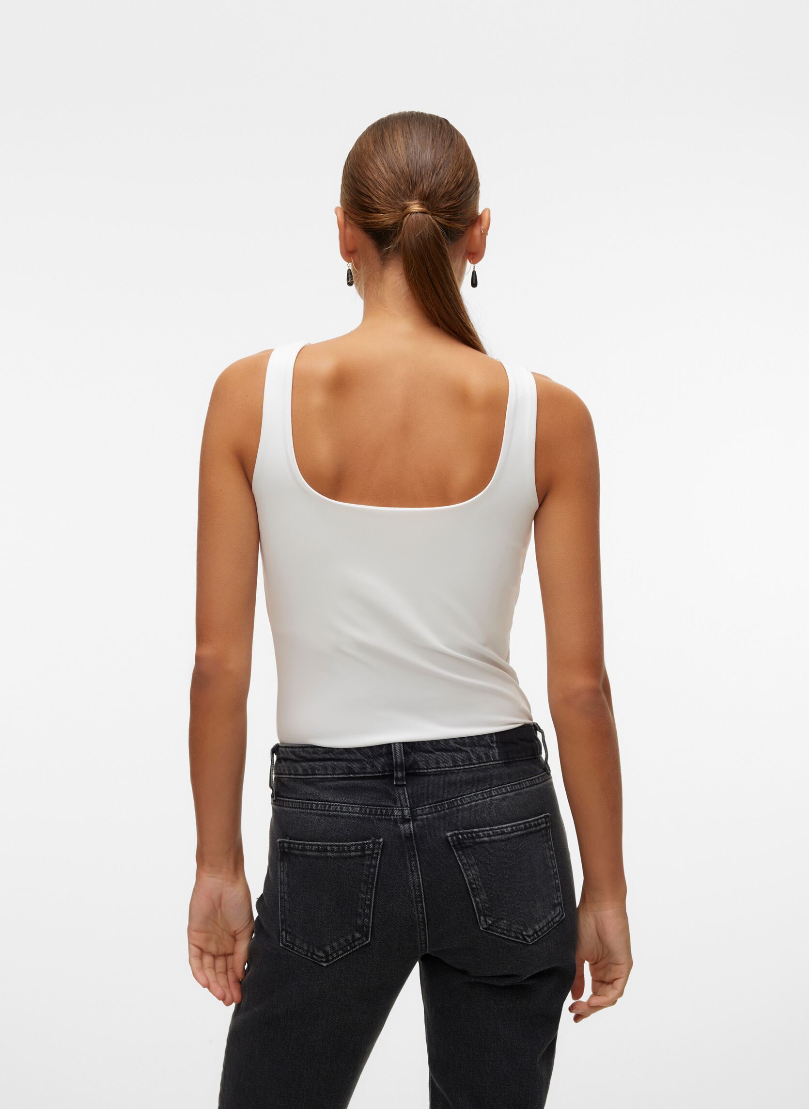 Tops Vmmillion Sl Square Top 2-Way Jrs Noos damen weiß Vero Moda Tops Vmmillion Sl Square Top 2-Way Jrs Noos damen weiß Bright white