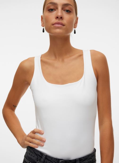 Vero Moda Tops Vmmillion Sl Square Top 2-Way Jrs Noos femme blanc