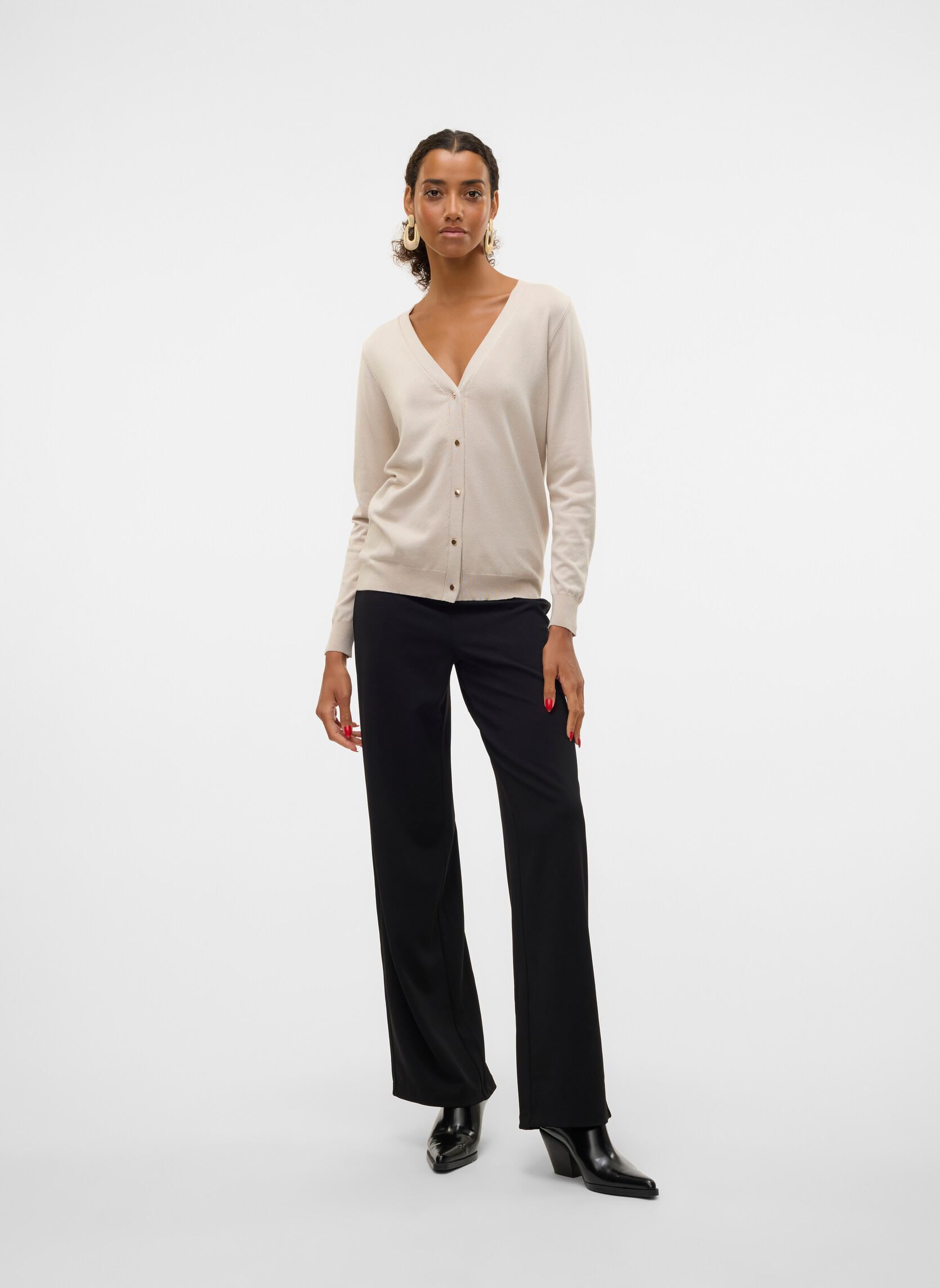 Pantalons larges Vmberlin Zamira Mw Wide Pant Noos femme noir Vero Moda Pantalons larges Vmberlin Zamira Mw Wide Pant Noos femme noir Black