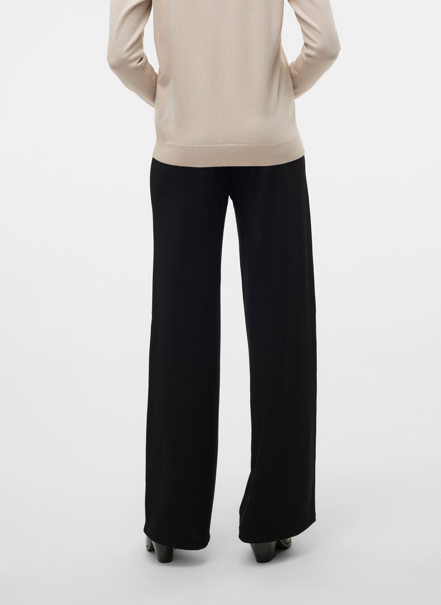 Pantalons larges Vmberlin Zamira Mw Wide Pant Noos femme noir Vero Moda Pantalons larges Vmberlin Zamira Mw Wide Pant Noos femme noir Black
