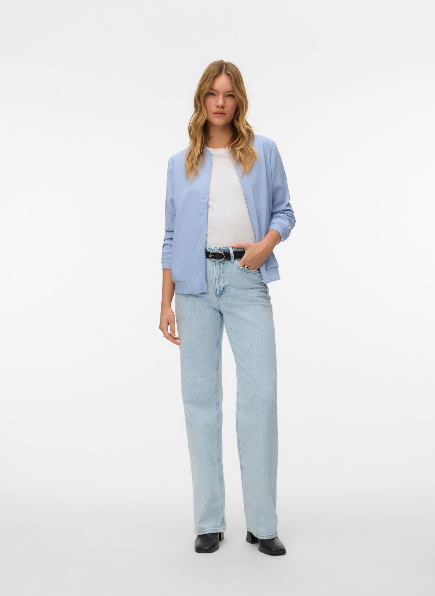 Blousons Vmcoco L/S Bomber Noos femme bleu Vero Moda Blousons Vmcoco L/S Bomber Noos femme bleu Brunnera Blue
