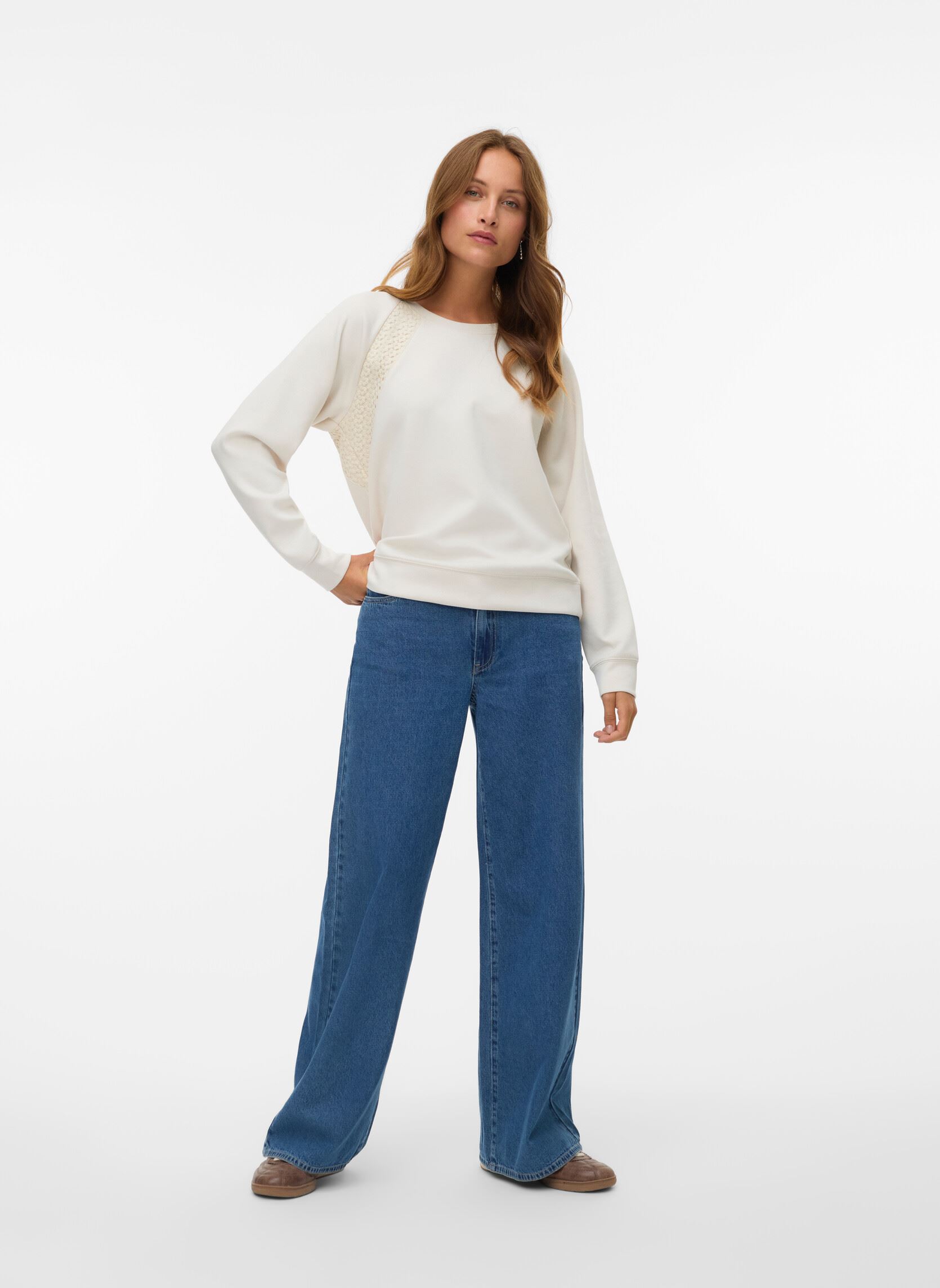 Sweater Vminima L/S Sweatshirt Jrs Btq dames beige Vero Moda Sweater Vminima L/S Sweatshirt Jrs Btq dames beige Birch