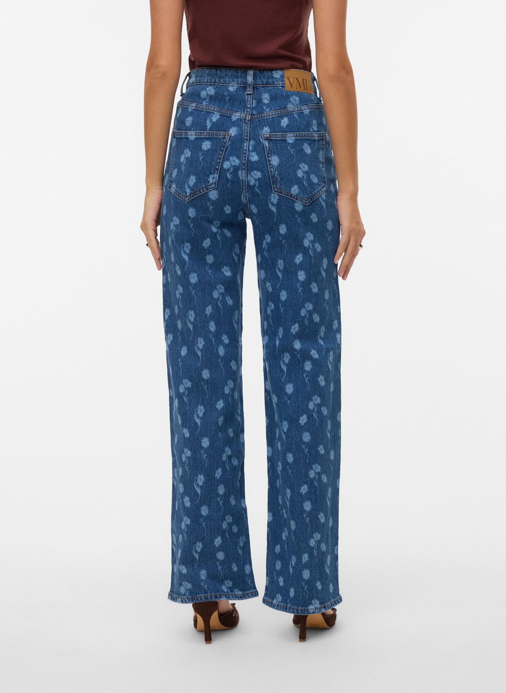 Weite Jeans Vmtessa Hr Wide Flower Denim Jeans Ra380 damen blau Vero Moda Weite Jeans Vmtessa Hr Wide Flower Denim Jeans Ra380 damen blau Medium Blue Denim