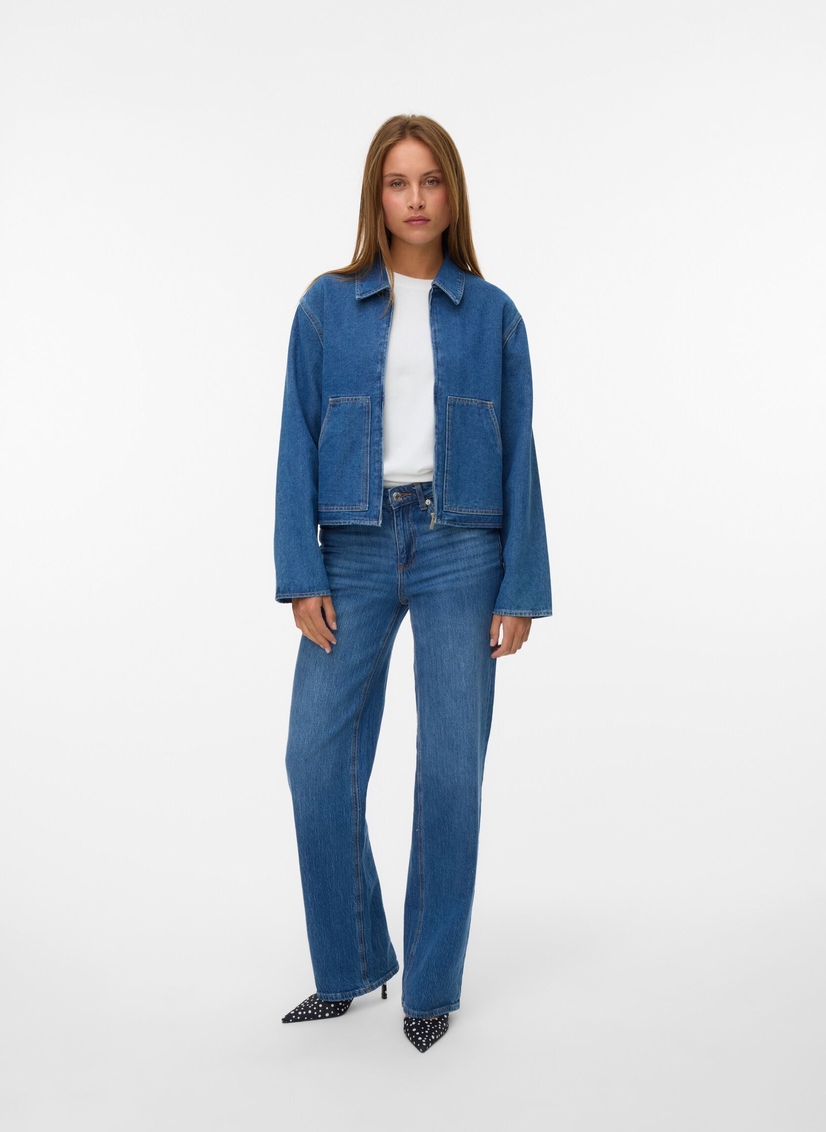 Jeansjacken Vmaura Ls Denim Jacket Si342 damen blau Vero Moda Jeansjacken Vmaura Ls Denim Jacket Si342 damen blau Medium Blue Denim