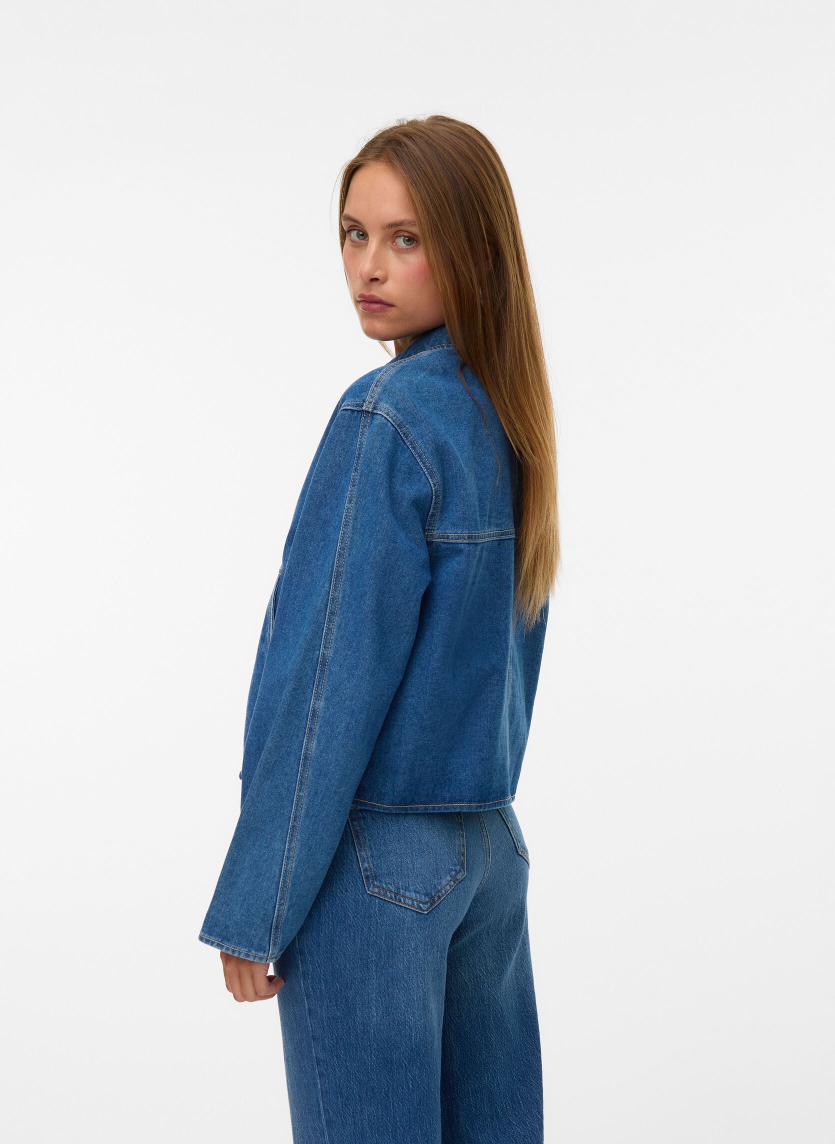 Jeansjacken Vmaura Ls Denim Jacket Si342 damen blau Vero Moda Jeansjacken Vmaura Ls Denim Jacket Si342 damen blau Medium Blue Denim