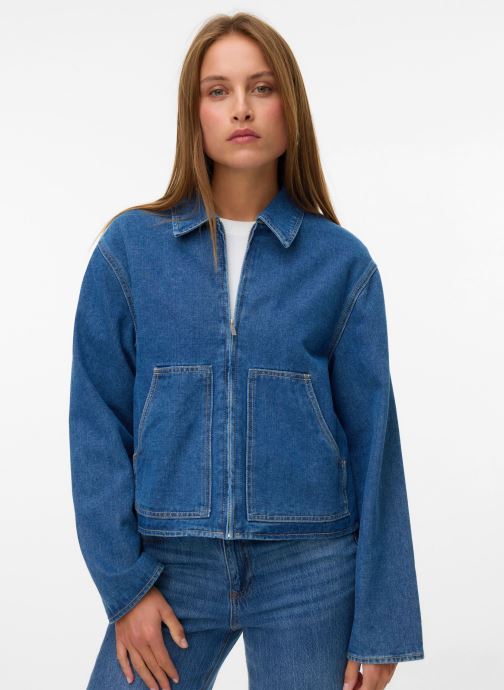 Vero Moda Vestes en jean Vmaura Ls Denim Jacket Si342 femme bleu