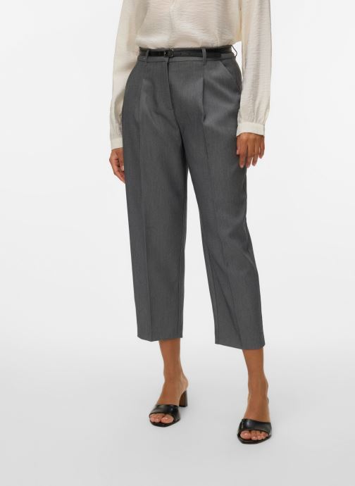 Vero Moda Anzughosen Vmelma Mw Barrel Belt Ankle Pant Noos damen grau