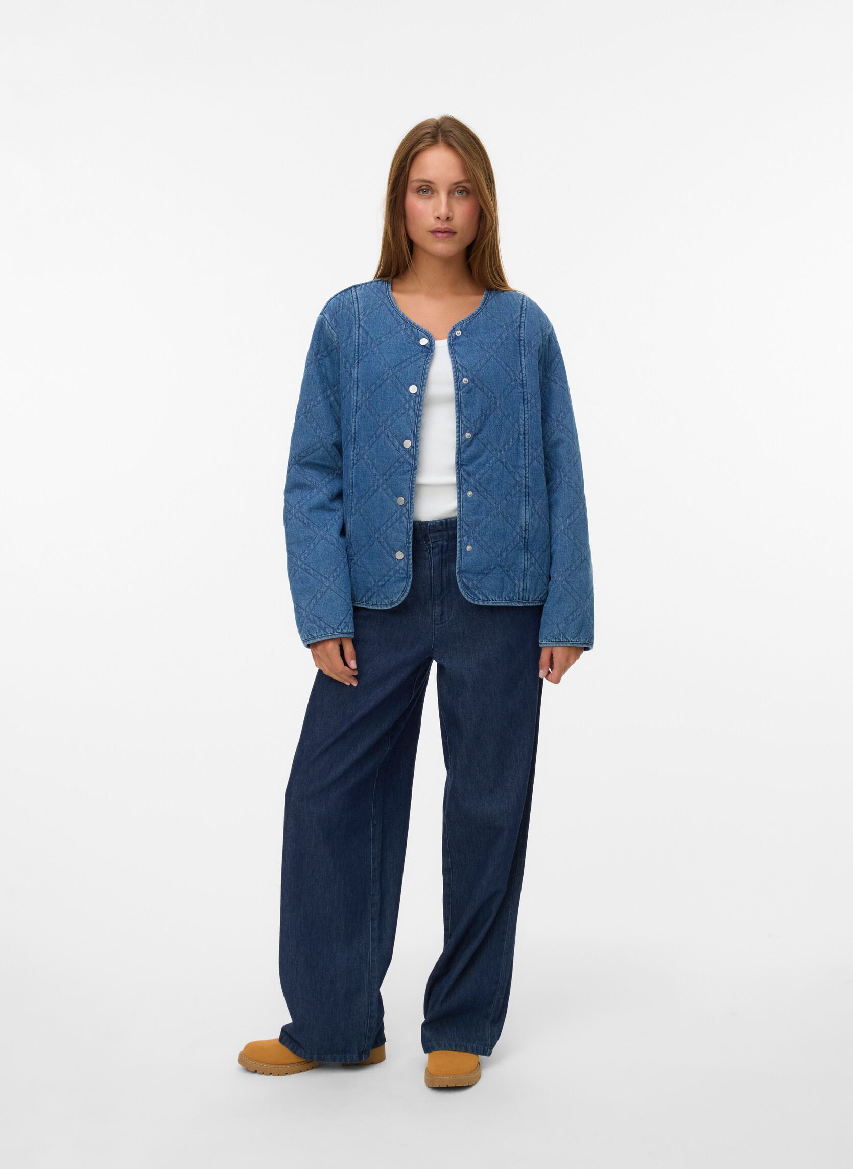 Jeansjacken Vmera Ls Quilted Dnm Jacket Si343 damen blau Vero Moda Jeansjacken Vmera Ls Quilted Dnm Jacket Si343 damen blau Medium Blue Denim