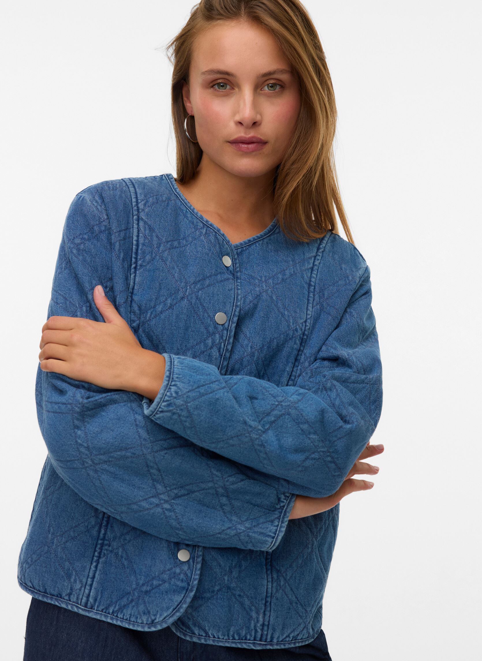 Vêtements Vero Moda Vmera Ls Quilted Dnm Jacket Si343 pour Femme