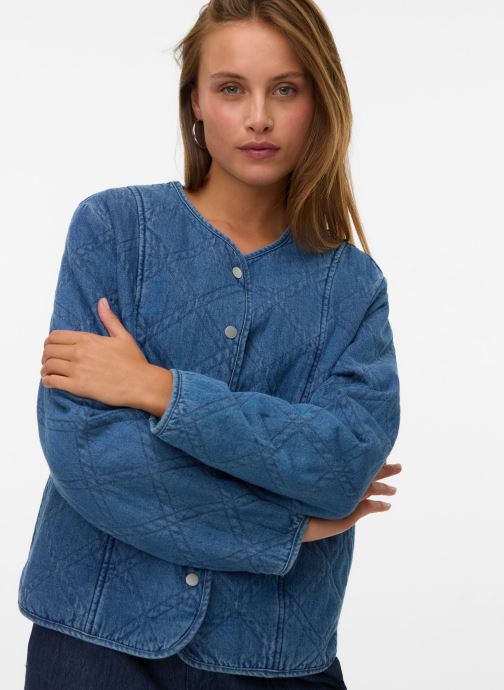 Vero Moda Vestes en jean Vmera Ls Quilted Dnm Jacket Si343 femme bleu