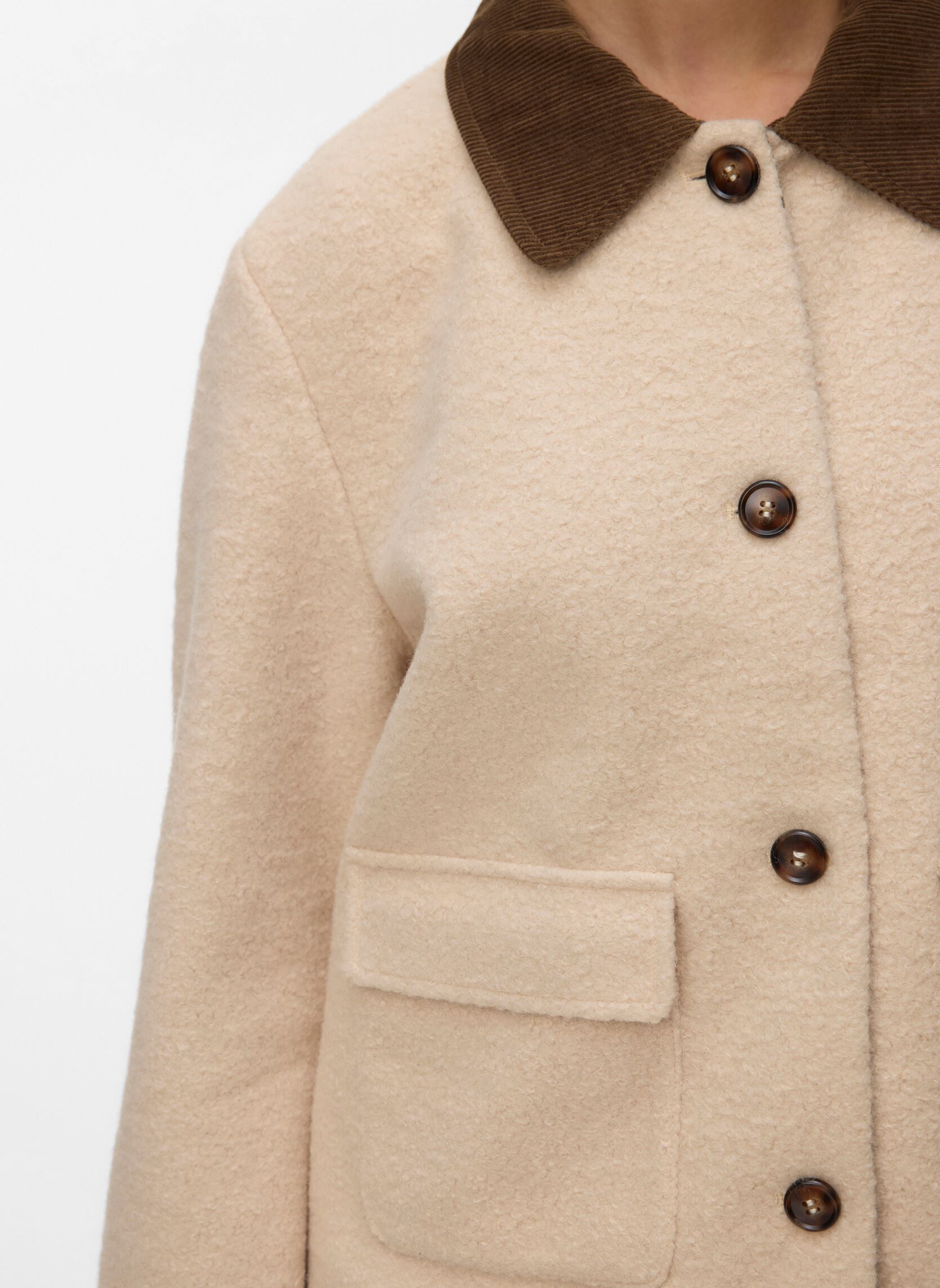 Vestes Vmflorence Short Jacket Boo femme beige Vero Moda Vestes Vmflorence Short Jacket Boo femme beige Oatmeal
