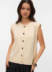 Gilets Vmgold Sl O-Neck Button Vest Boo femme beige Vero Moda Gilets Vmgold Sl O-Neck Button Vest Boo femme beige BIRCH