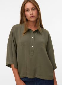 Kurzarm-Hemden Vmicelyn 3/4 Shirt Wvn Btq damen grün
