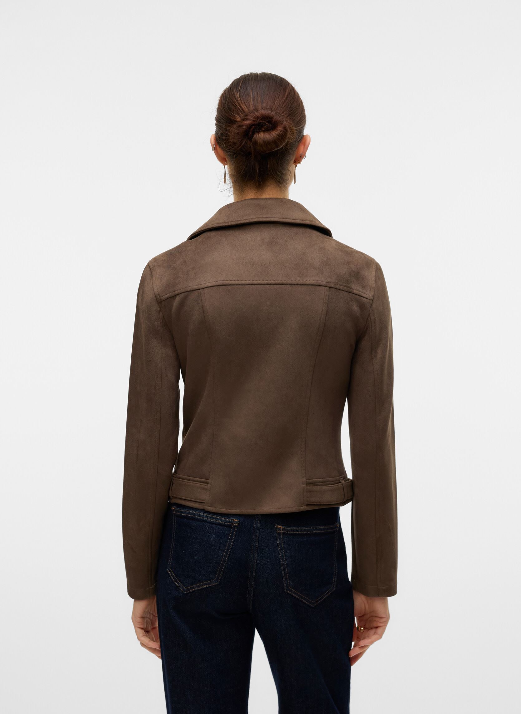 Lederjacken Vmjose Short Faux Suede Jacket Ga Noos damen braun Vero Moda Lederjacken Vmjose Short Faux Suede Jacket Ga Noos damen braun CHOCOLATE CHIP
