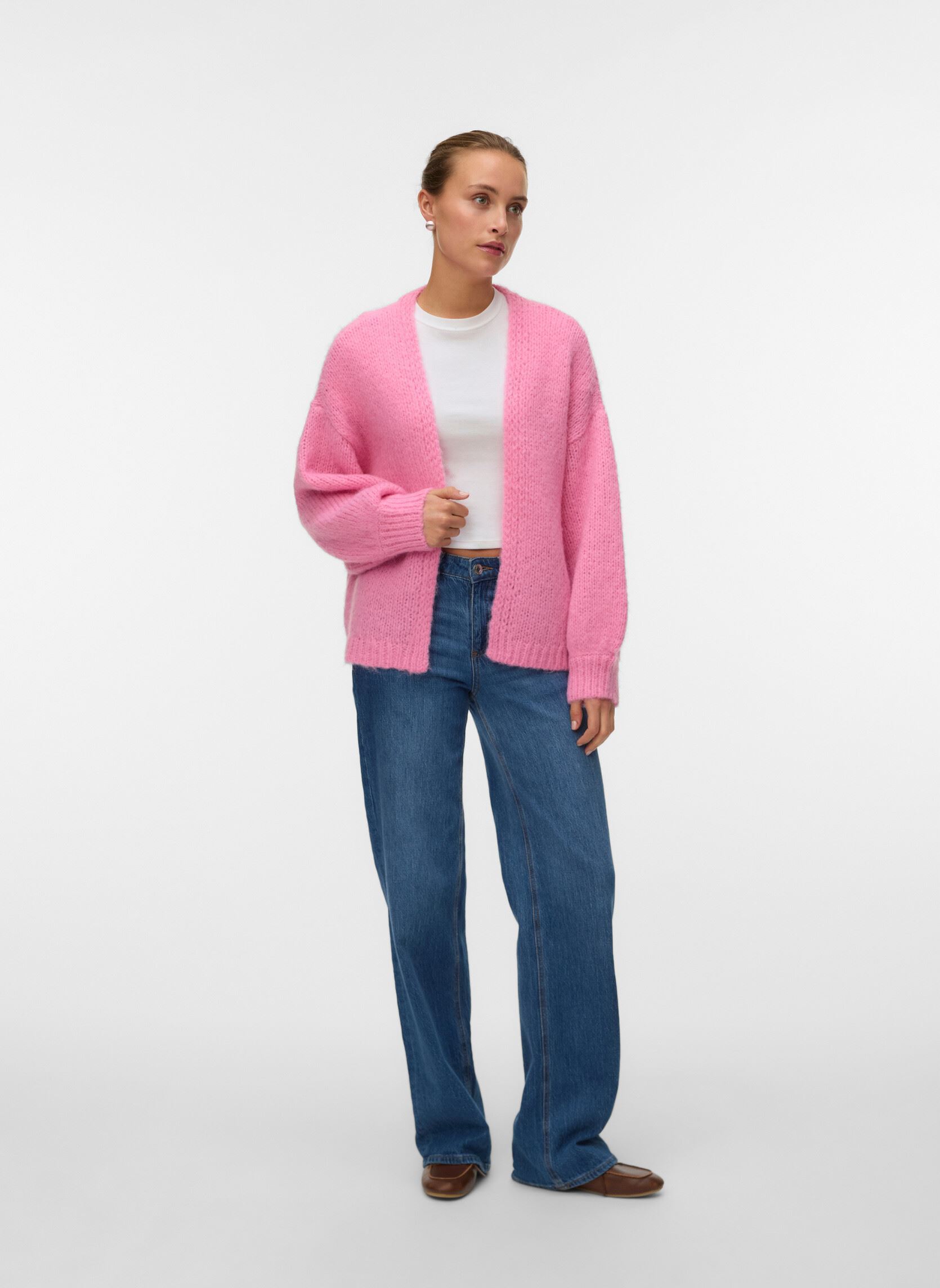 Gilets Vmmaybe Ls Open Cardigan Noos femme rose Vero Moda Gilets Vmmaybe Ls Open Cardigan Noos femme rose Pink Cosmos