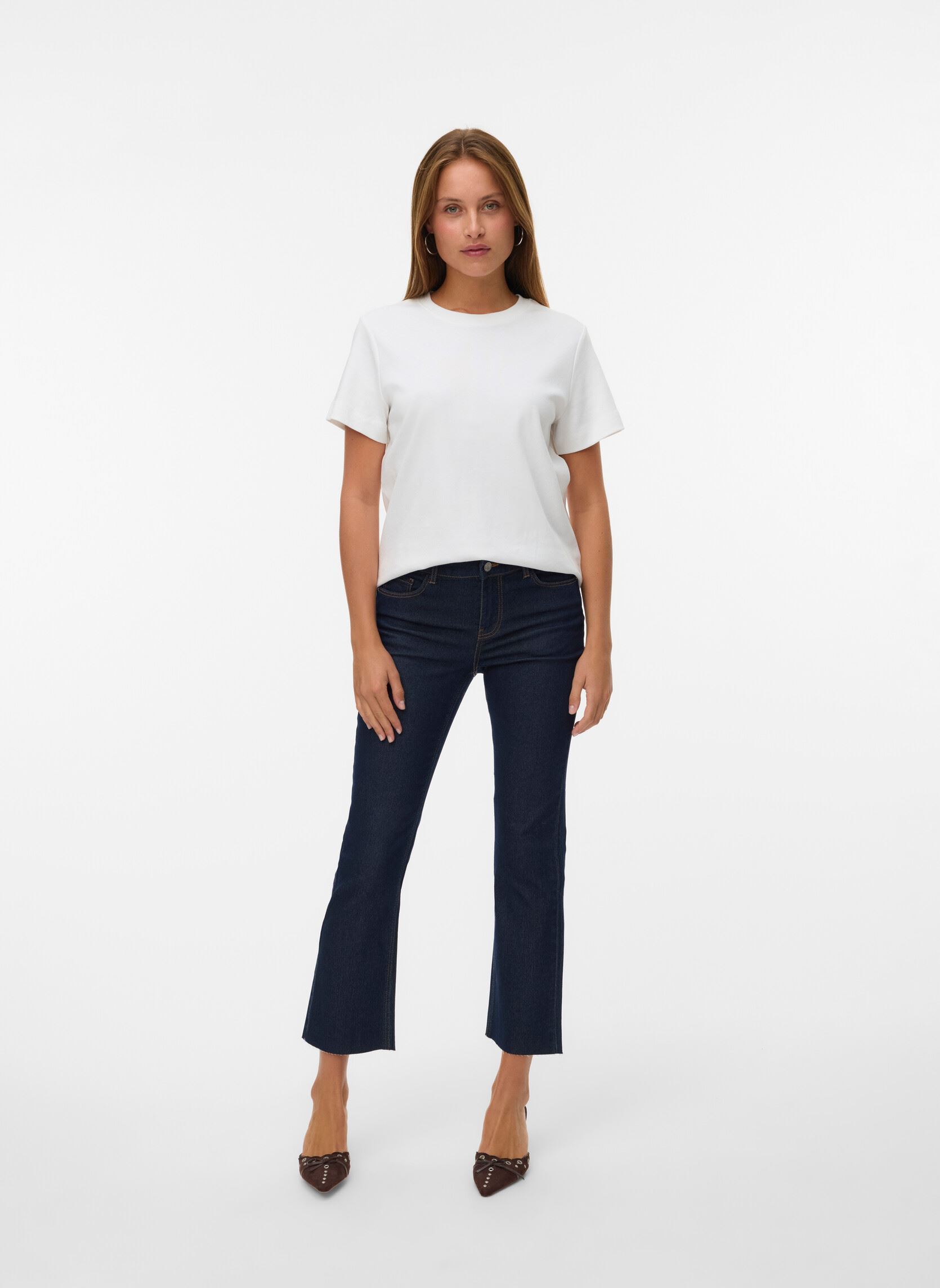 Flared jeans Vmsheila Mr Kick Flared Dnm Jeans Mix Ga dames blauw Vero Moda Flared jeans Vmsheila Mr Kick Flared Dnm Jeans Mix Ga dames blauw Dark Blue Denim