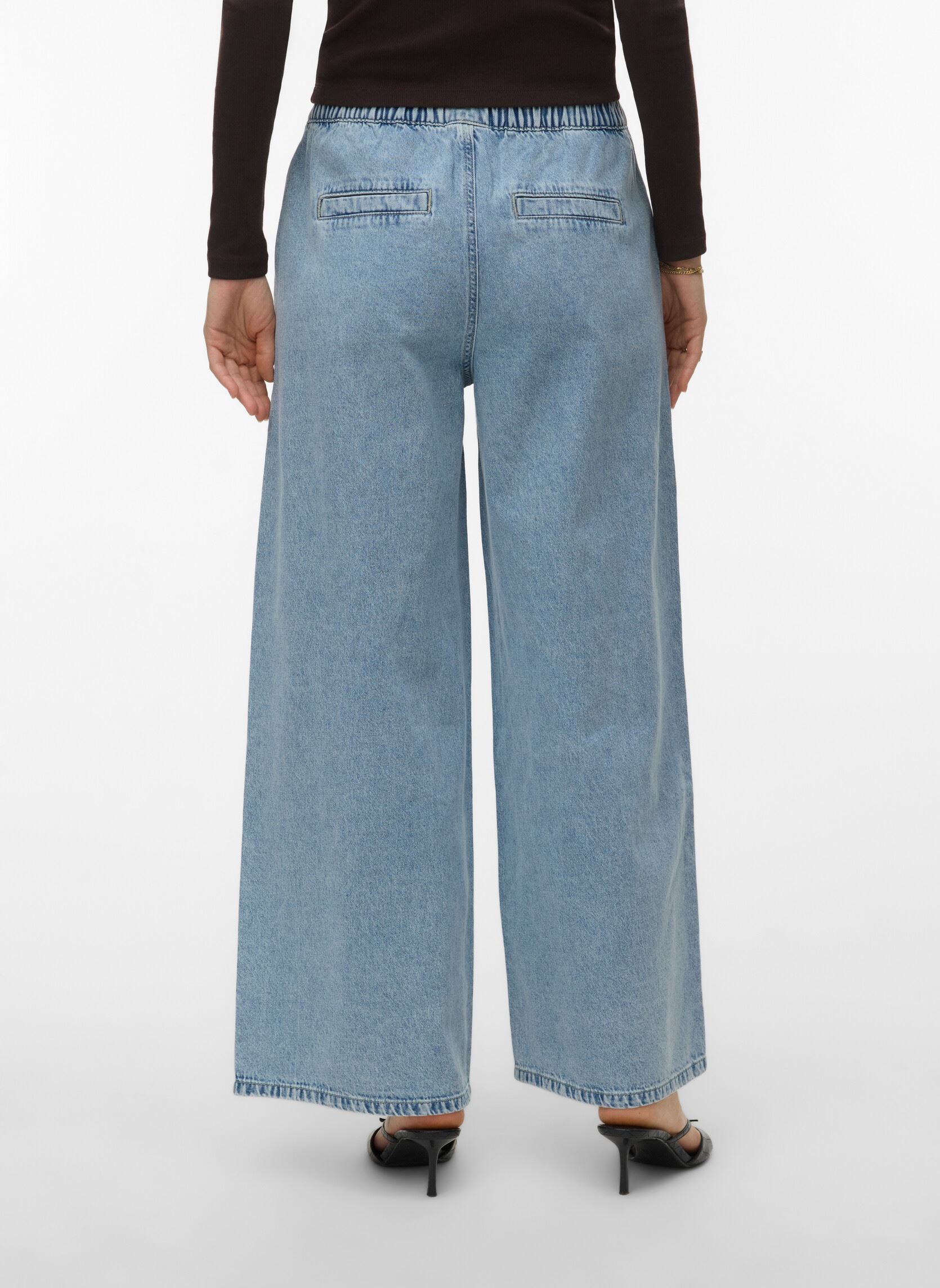 Weite Jeans Vmvaleria Mr Wide Pull Up Jeans Noos damen blau Vero Moda Weite Jeans Vmvaleria Mr Wide Pull Up Jeans Noos damen blau Medium Blue Denim