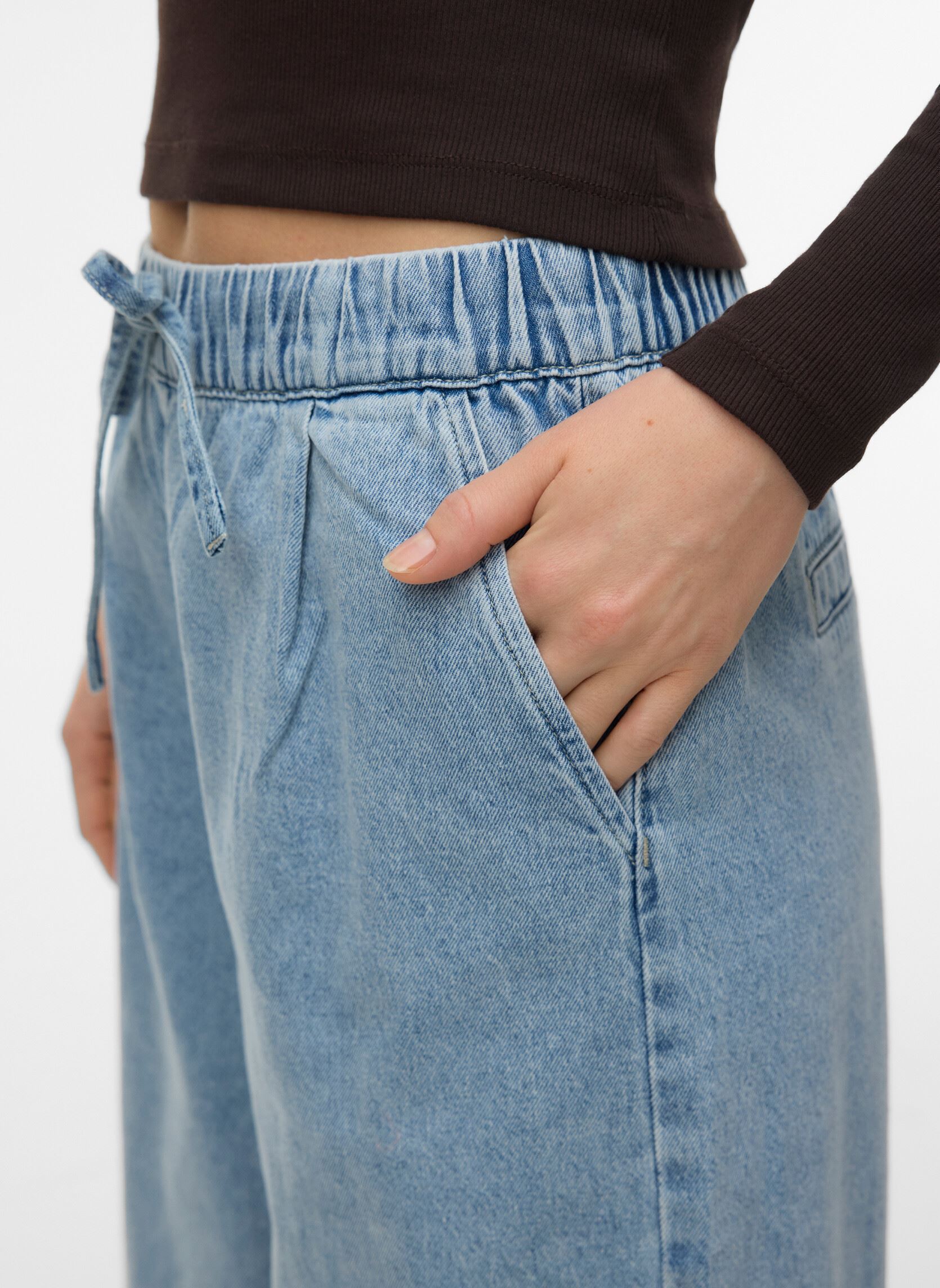 Weite Jeans Vmvaleria Mr Wide Pull Up Jeans Noos damen blau Vero Moda Weite Jeans Vmvaleria Mr Wide Pull Up Jeans Noos damen blau Medium Blue Denim