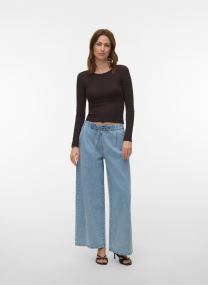 Weite Jeans Vmvaleria Mr Wide Pull Up Jeans Noos damen blau