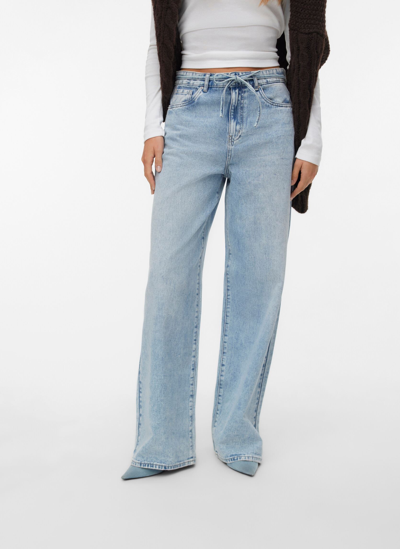 Vêtements Vero Moda Vmwien Mr Wide Belt Jeans Si338 Noos pour Femme - vue 1