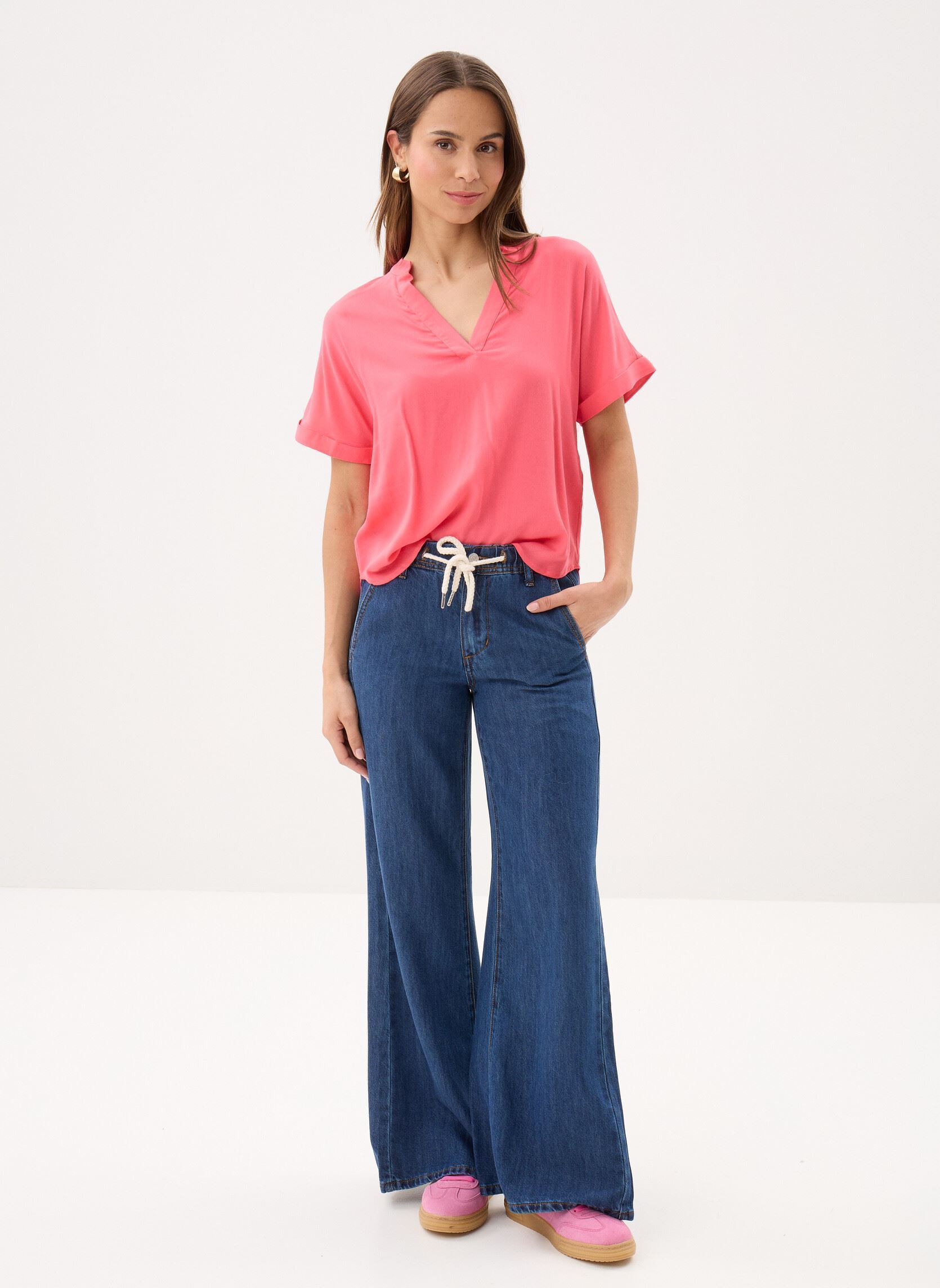Kurzarm-Blusen Vmbeauty Ss Top Wvn Noos damen rosa Vero Moda Kurzarm-Blusen Vmbeauty Ss Top Wvn Noos damen rosa Coral Paradise