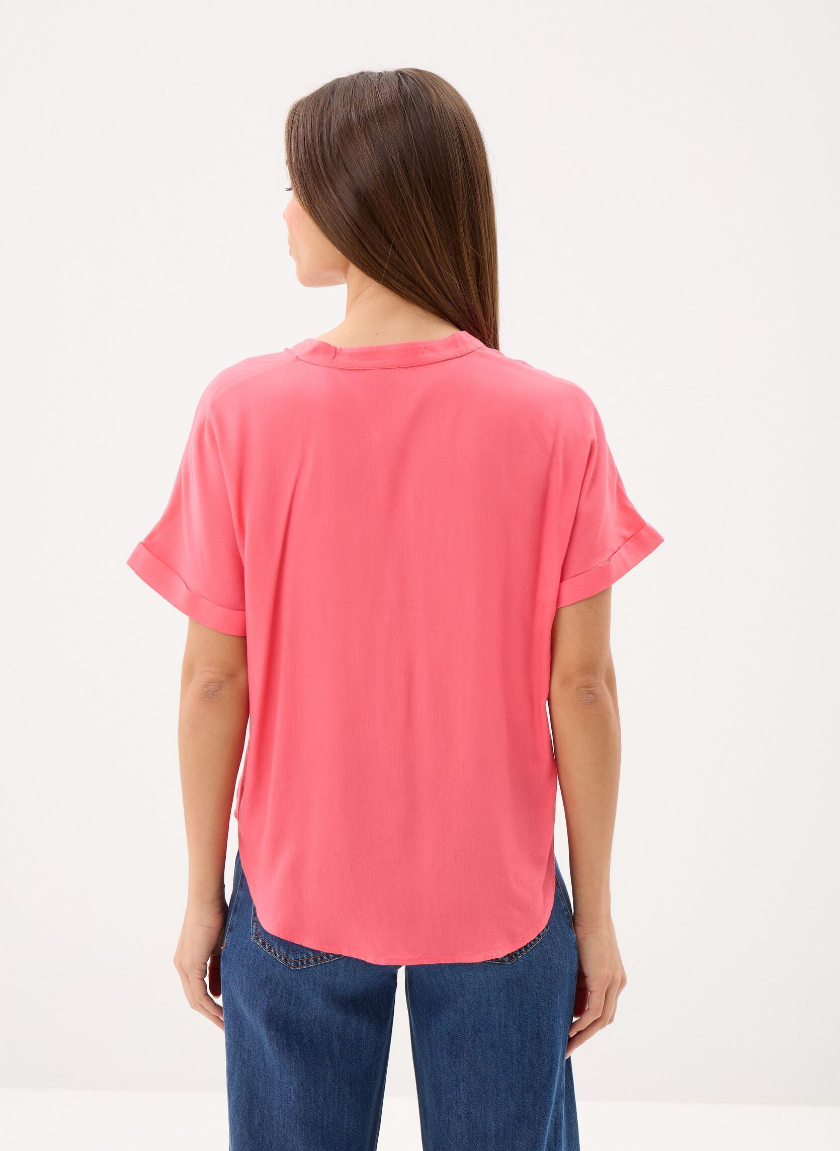 Kurzarm-Blusen Vmbeauty Ss Top Wvn Noos damen rosa Vero Moda Kurzarm-Blusen Vmbeauty Ss Top Wvn Noos damen rosa Coral Paradise