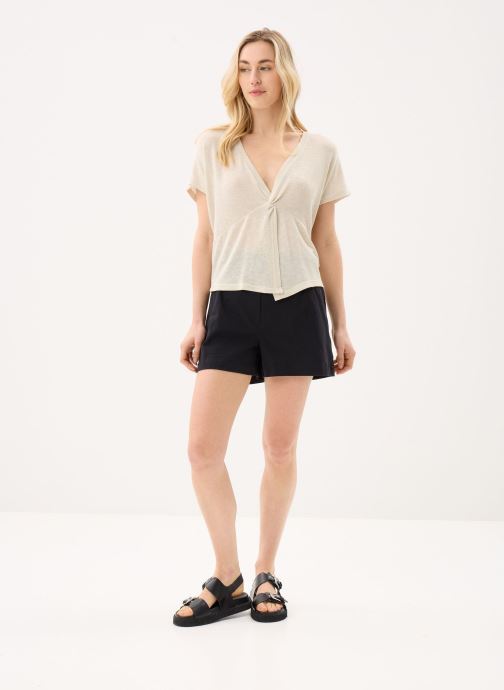 Vero Moda Tee-shirts manches courtes Vmjamiya S/S Knot Top Jrs Btq femme noir