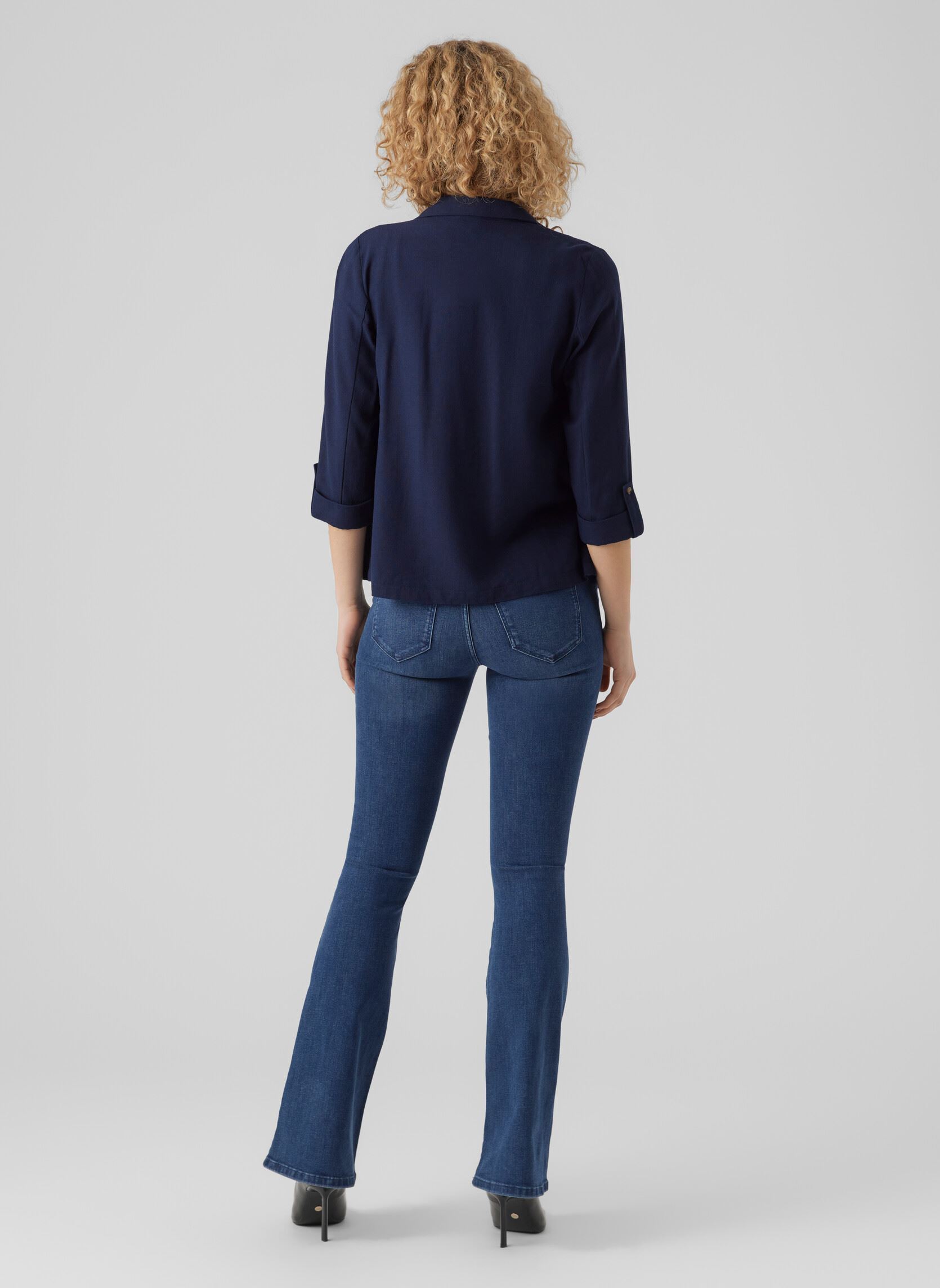 Blazer Vmjesmilo 3/4 Loose Blazer Wvn Noos dames blauw Vero Moda Blazer Vmjesmilo 3/4 Loose Blazer Wvn Noos dames blauw Navy Blazer