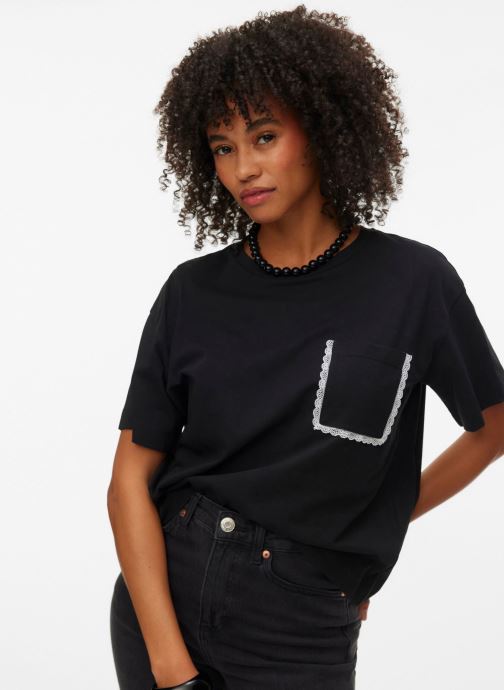 Vero Moda Tee-shirts manches courtes Vmjumbo S/S O-Neck T-Shirt Jrs Btq femme noir
