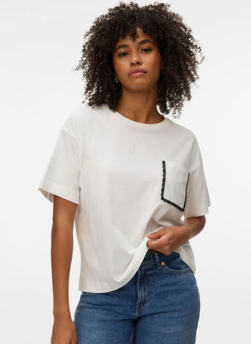 Vero Moda Tee-shirts manches courtes Vmjumbo S/S O-Neck T-Shirt Jrs Btq femme blanc