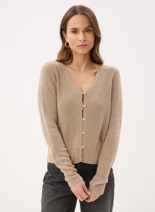 Vero Moda Vesten Vmlexie Shine Ls V-Neck Cardigan Btq dames grijs