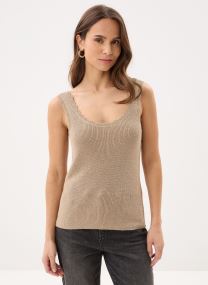 Hemdjes Vmlexie Shine Sl U-Neck Top Btq dames grijs Vero Moda Hemdjes Vmlexie Shine Sl U-Neck Top Btq dames grijs Silver Mink