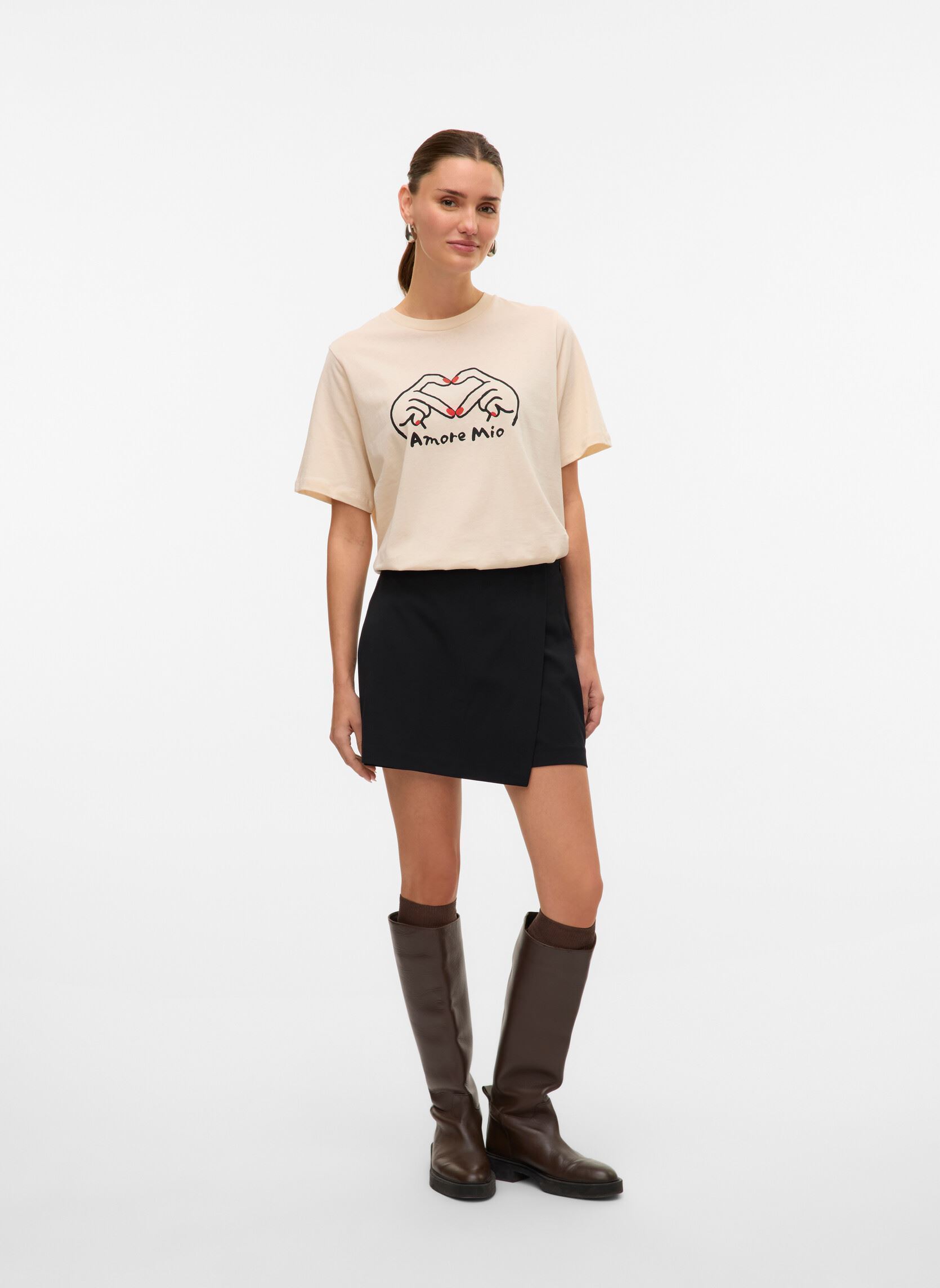 Jupes courtes Vmmelina Hw Short Skort Solid Noos femme noir Vero Moda Jupes courtes Vmmelina Hw Short Skort Solid Noos femme noir Black