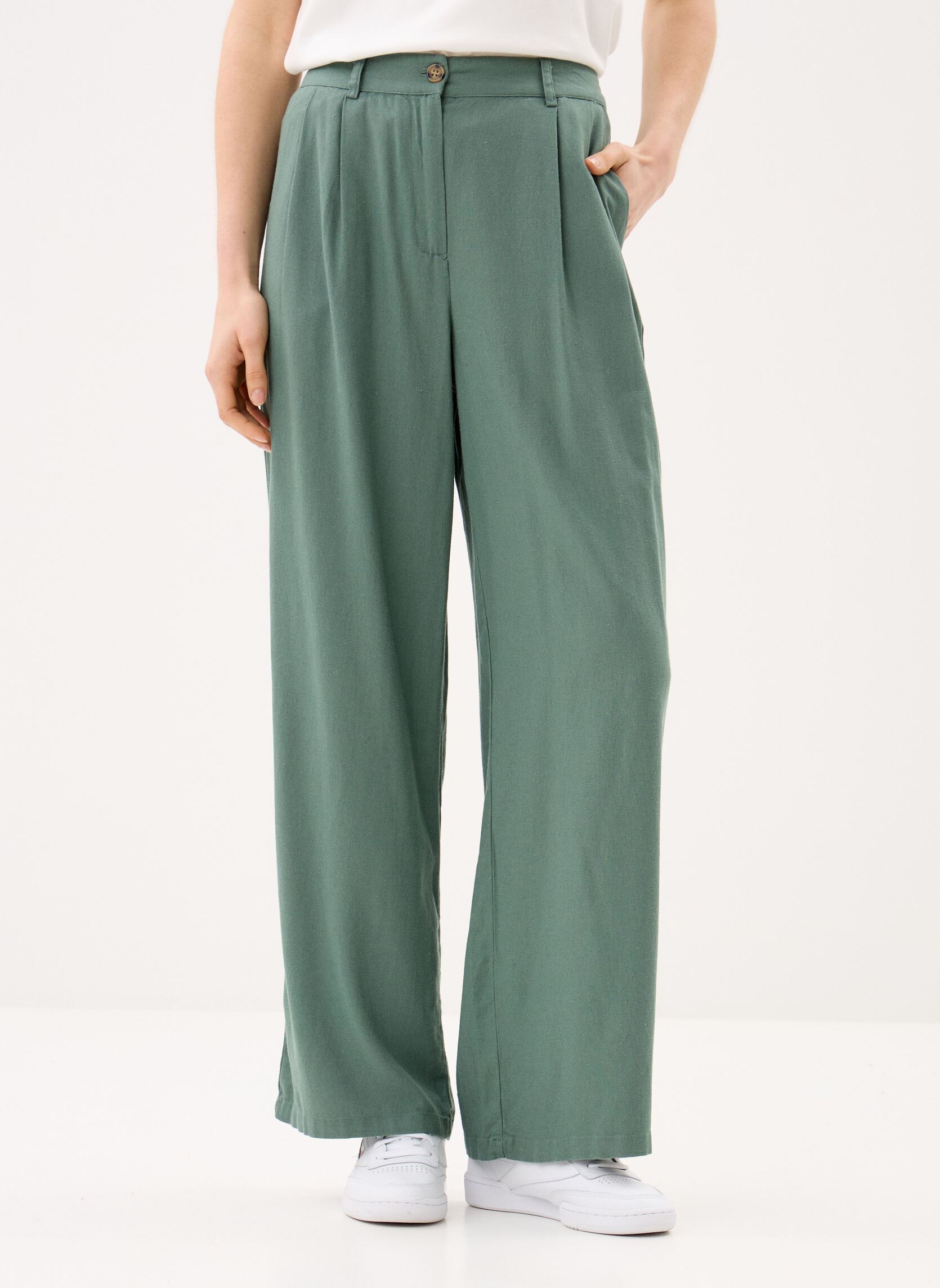 Vêtements Vero Moda Vmmymilo Nila Mw Wide Dad Pant Wvn Ga pour Femme - vue 1