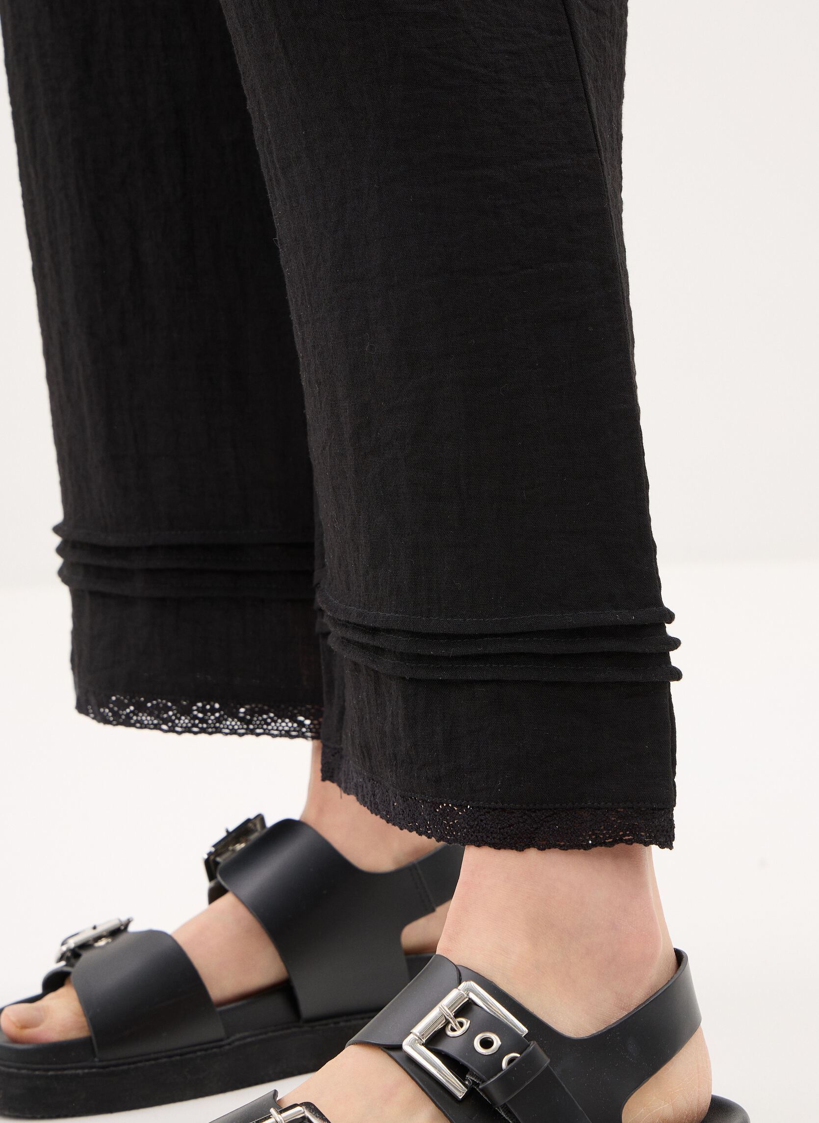 Weite Hosen Awalise Mw Wide Ankle Pant herren schwarz Vero Moda Weite Hosen Awalise Mw Wide Ankle Pant herren schwarz Black