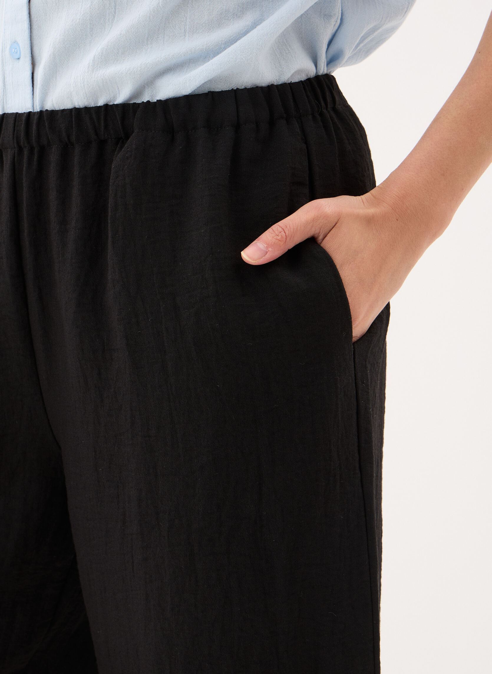 Weite Hosen Awalise Mw Wide Ankle Pant herren schwarz Vero Moda Weite Hosen Awalise Mw Wide Ankle Pant herren schwarz Black