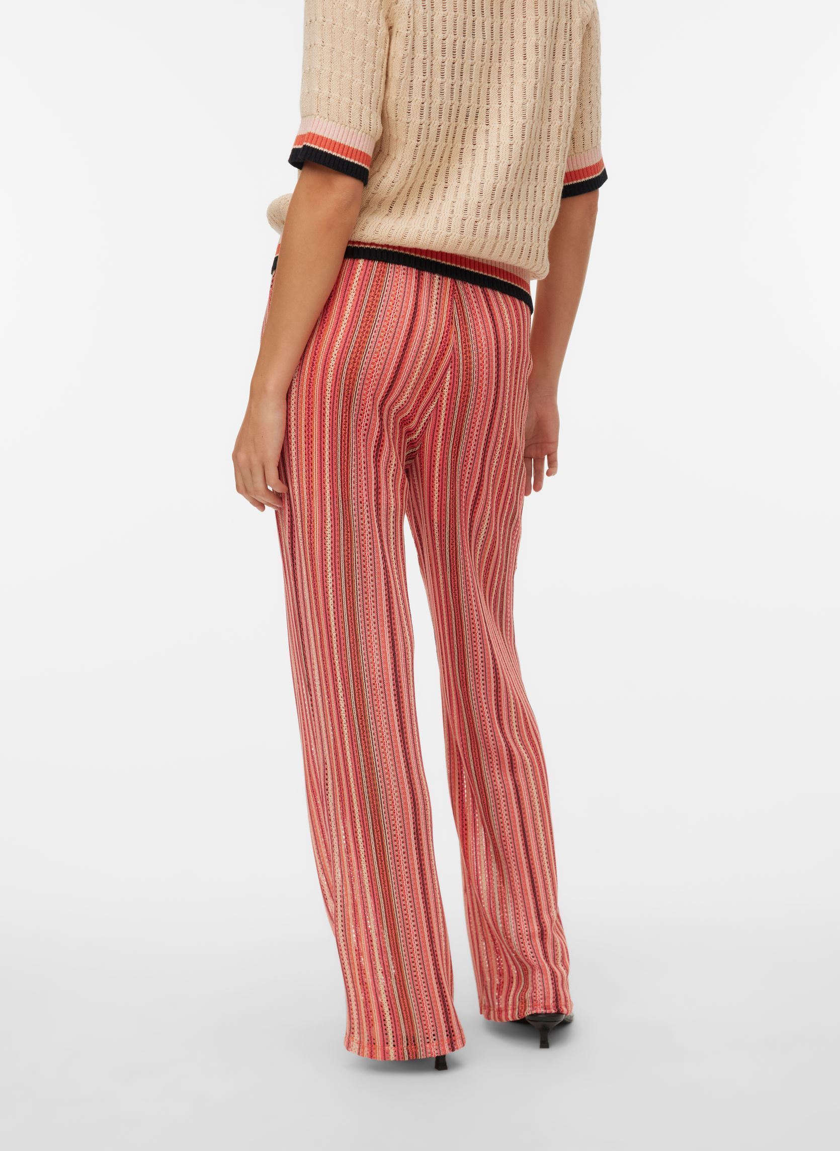 Wijde broeken Vmdemi Hw Pants Jrs Ga dames roze Vero Moda Wijde broeken Vmdemi Hw Pants Jrs Ga dames roze Coral Paradise