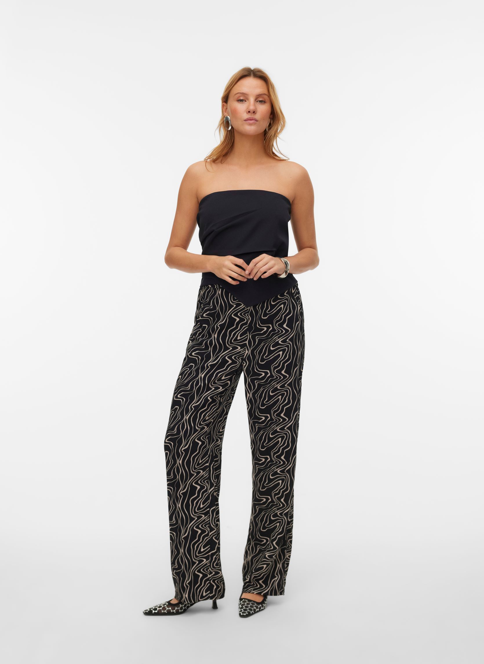 Weite Hosen Vmeasy Joy Hw Wide Pants Wvn Ga damen schwarz Vero Moda Weite Hosen Vmeasy Joy Hw Wide Pants Wvn Ga damen schwarz Black