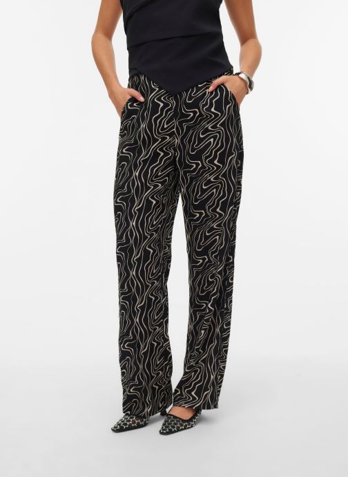 Vero Moda Wijde broeken Vmeasy Joy Hw Wide Pants Wvn Ga dames zwart