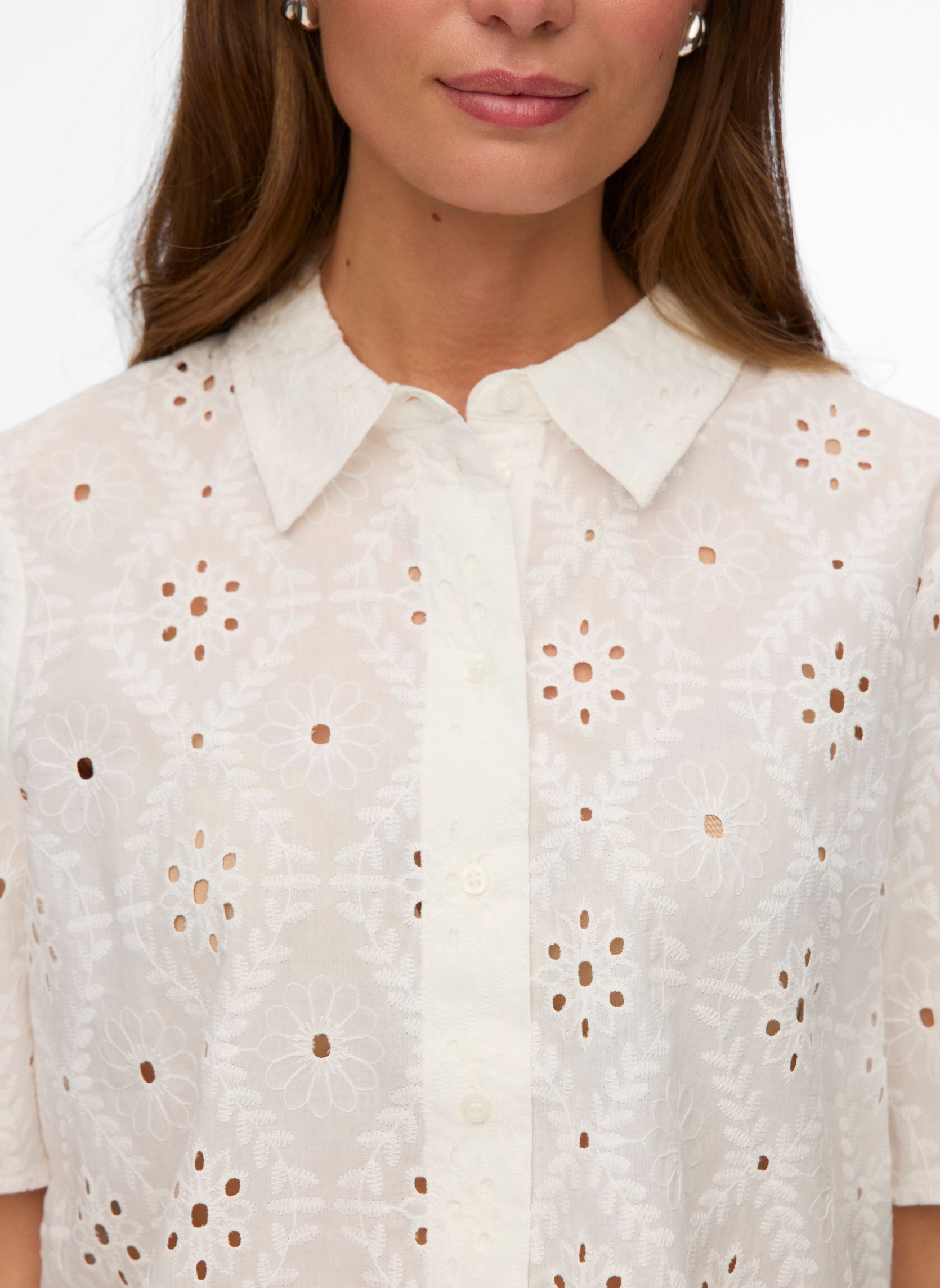Hemden Vmeliza Short 2/4 Sleeve Shirt Wvn Noos dames wit Vero Moda Hemden Vmeliza Short 2/4 Sleeve Shirt Wvn Noos dames wit SNOW WHITE