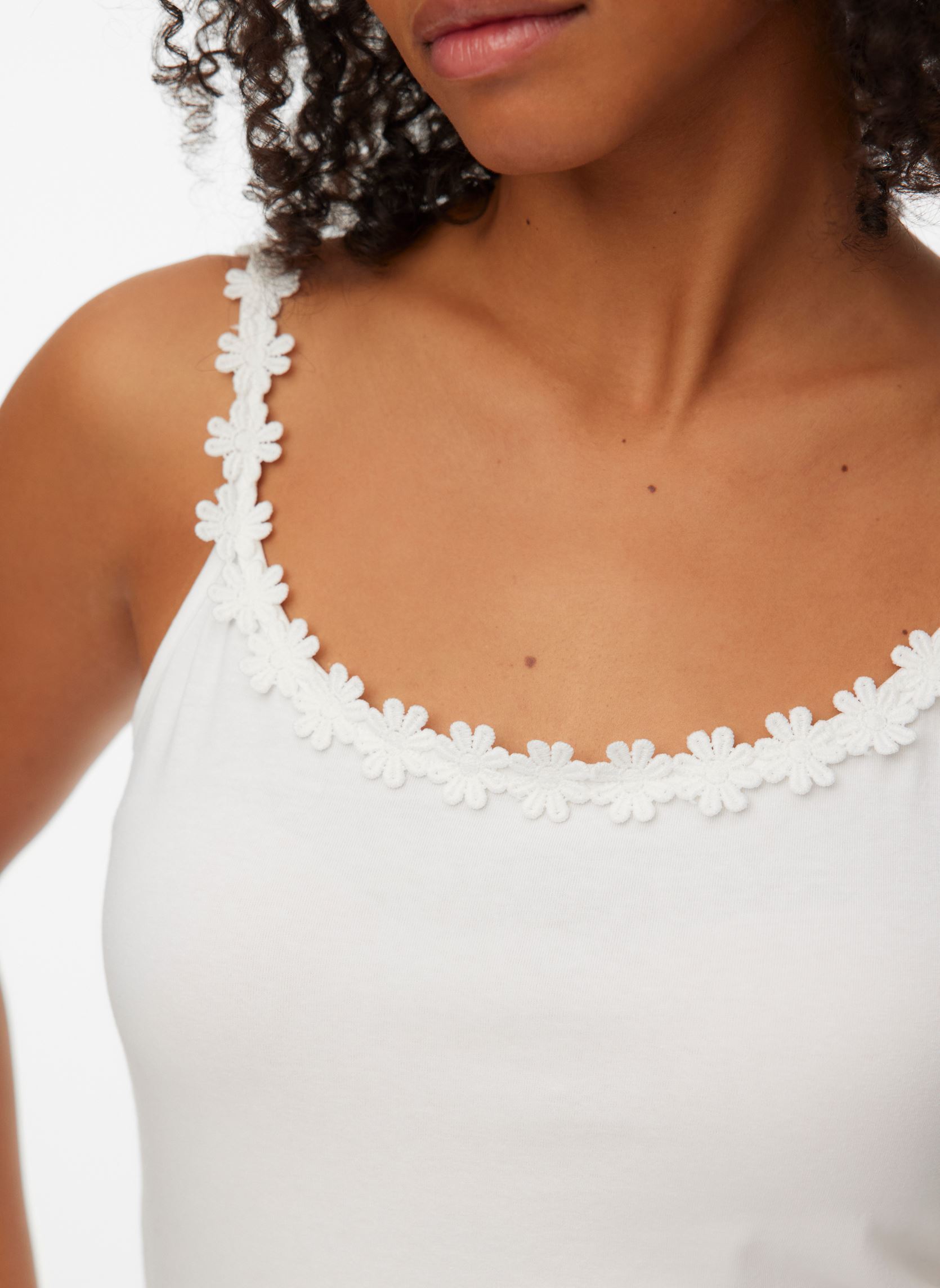 Tops Vmflora Tank Top Jrs Box femme blanc Vero Moda Tops Vmflora Tank Top Jrs Box femme blanc Snow white
