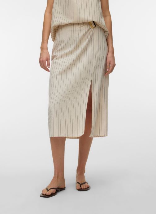 Vero Moda Halflange rokken Vmjosephine Mw 7/8 Skirt Wvn Btq Sp dames beige