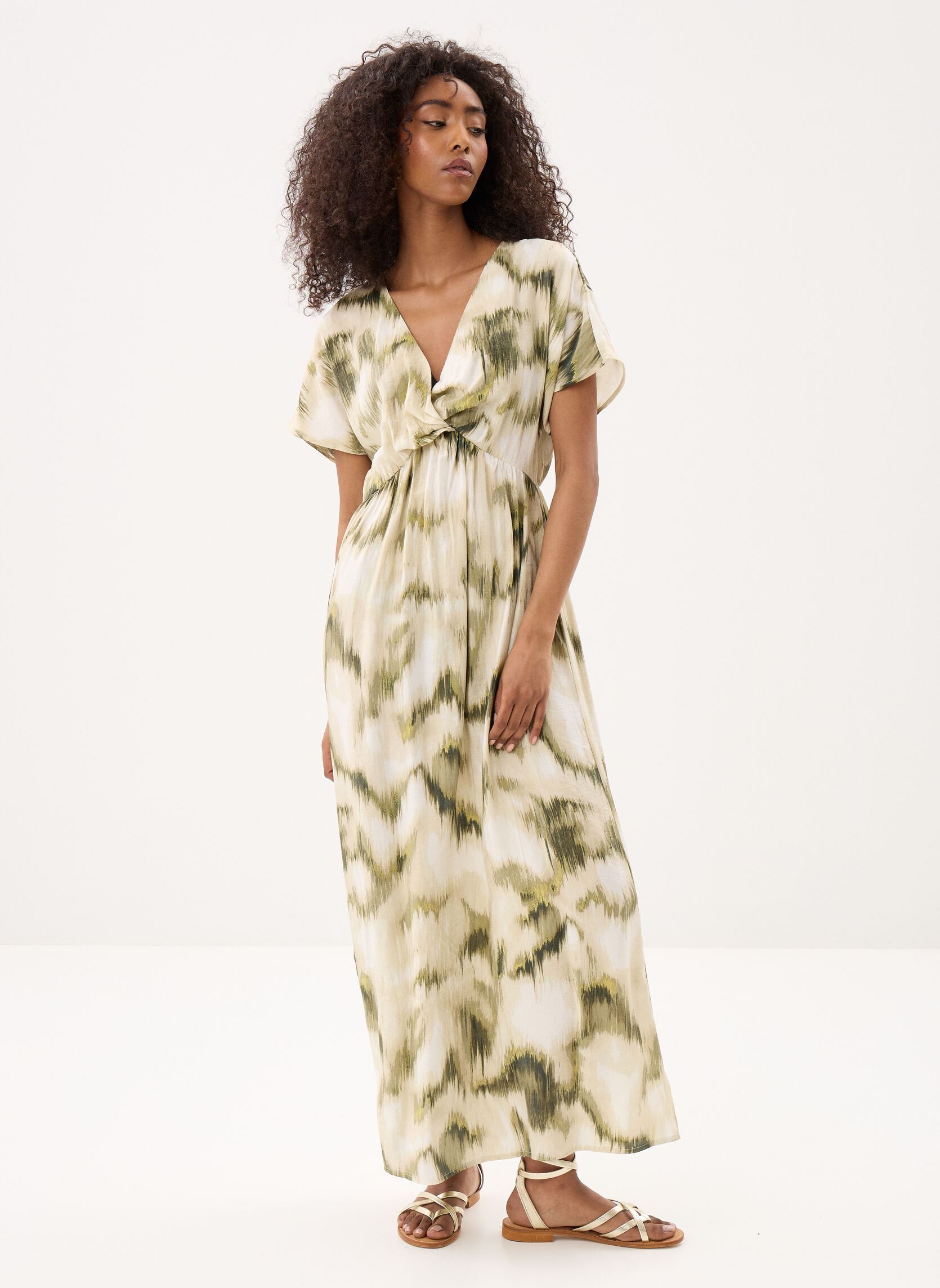 Lange Kleider Vmkaterina Ss V-Neck Ankle Dress Wvn Btq damen grün Vero Moda Lange Kleider Vmkaterina Ss V-Neck Ankle Dress Wvn Btq damen grün Kalamata