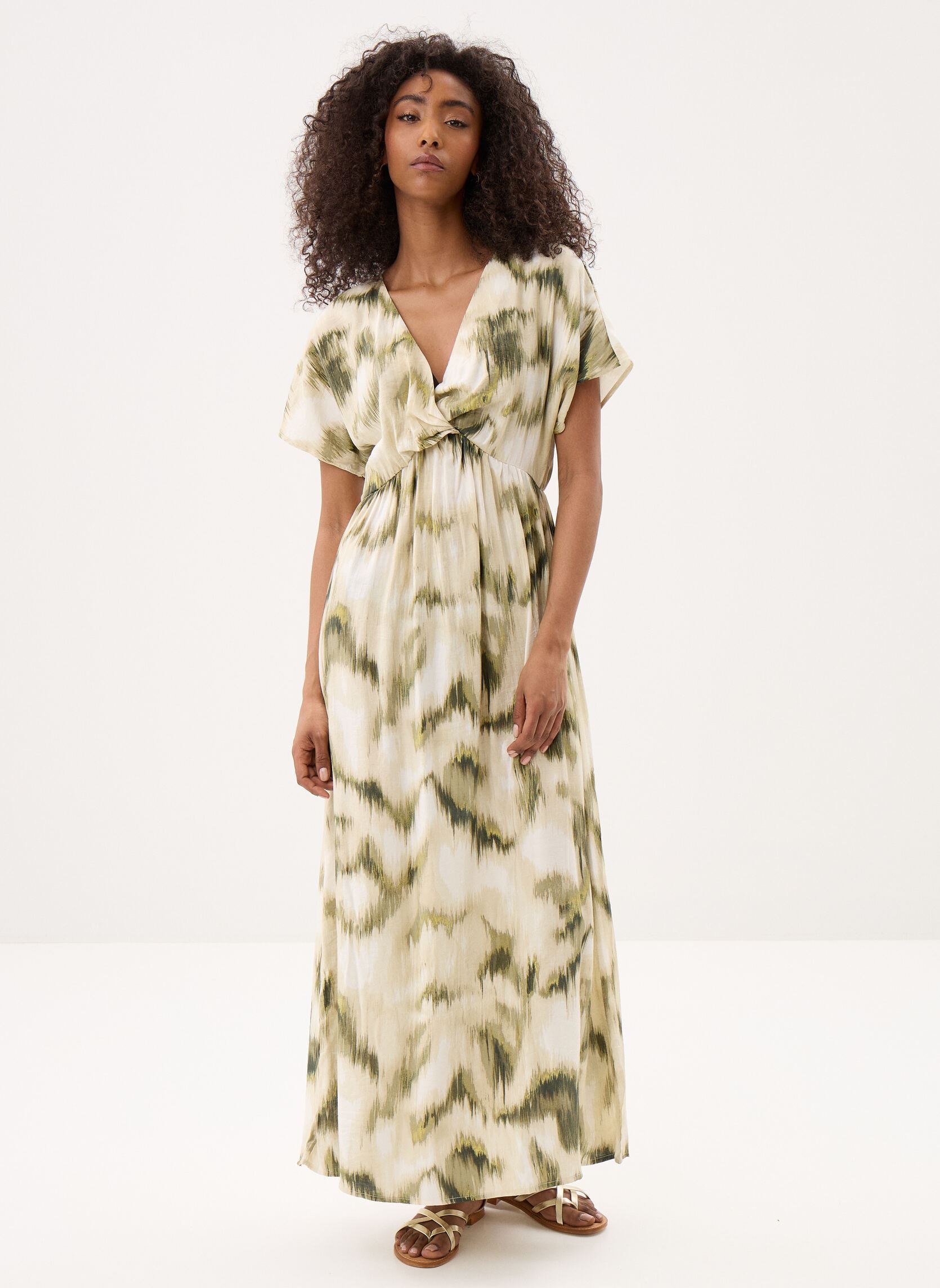 Vêtements Vero Moda Vmkaterina Ss V Neck Ankle Dress Wvn Btq pour - vue 1