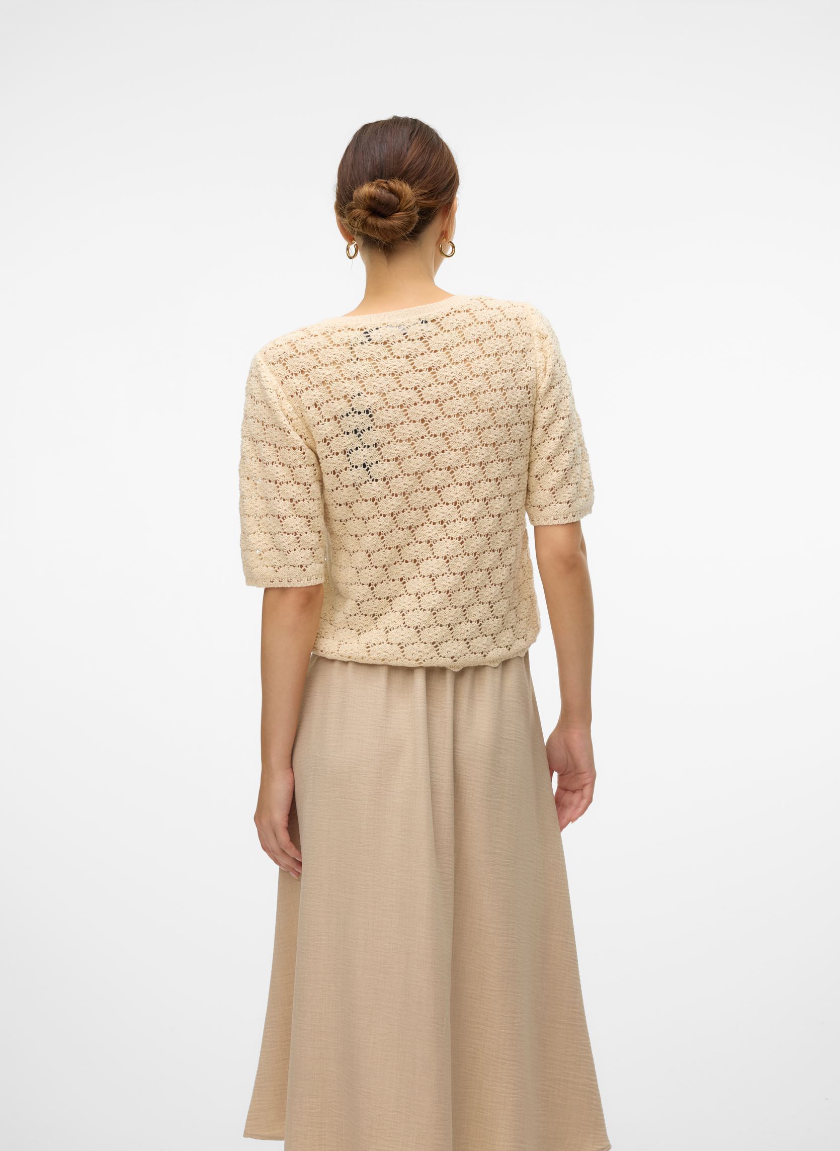 Gilets Vmkora 2/4 O-Neck Button Cardigan femme beige Vero Moda Gilets Vmkora 2/4 O-Neck Button Cardigan femme beige Birch