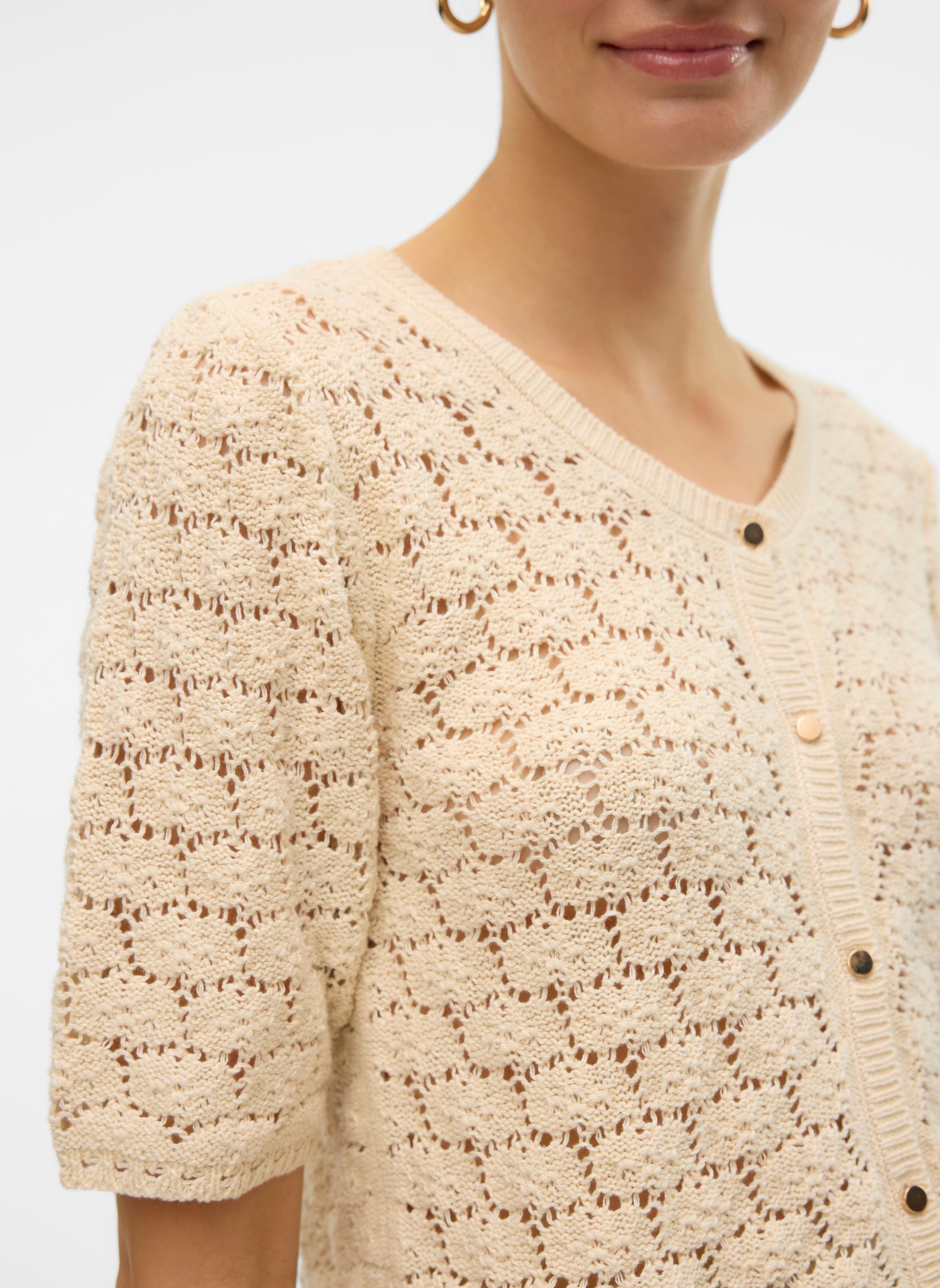 Gilets Vmkora 2/4 O-Neck Button Cardigan femme beige Vero Moda Gilets Vmkora 2/4 O-Neck Button Cardigan femme beige Birch